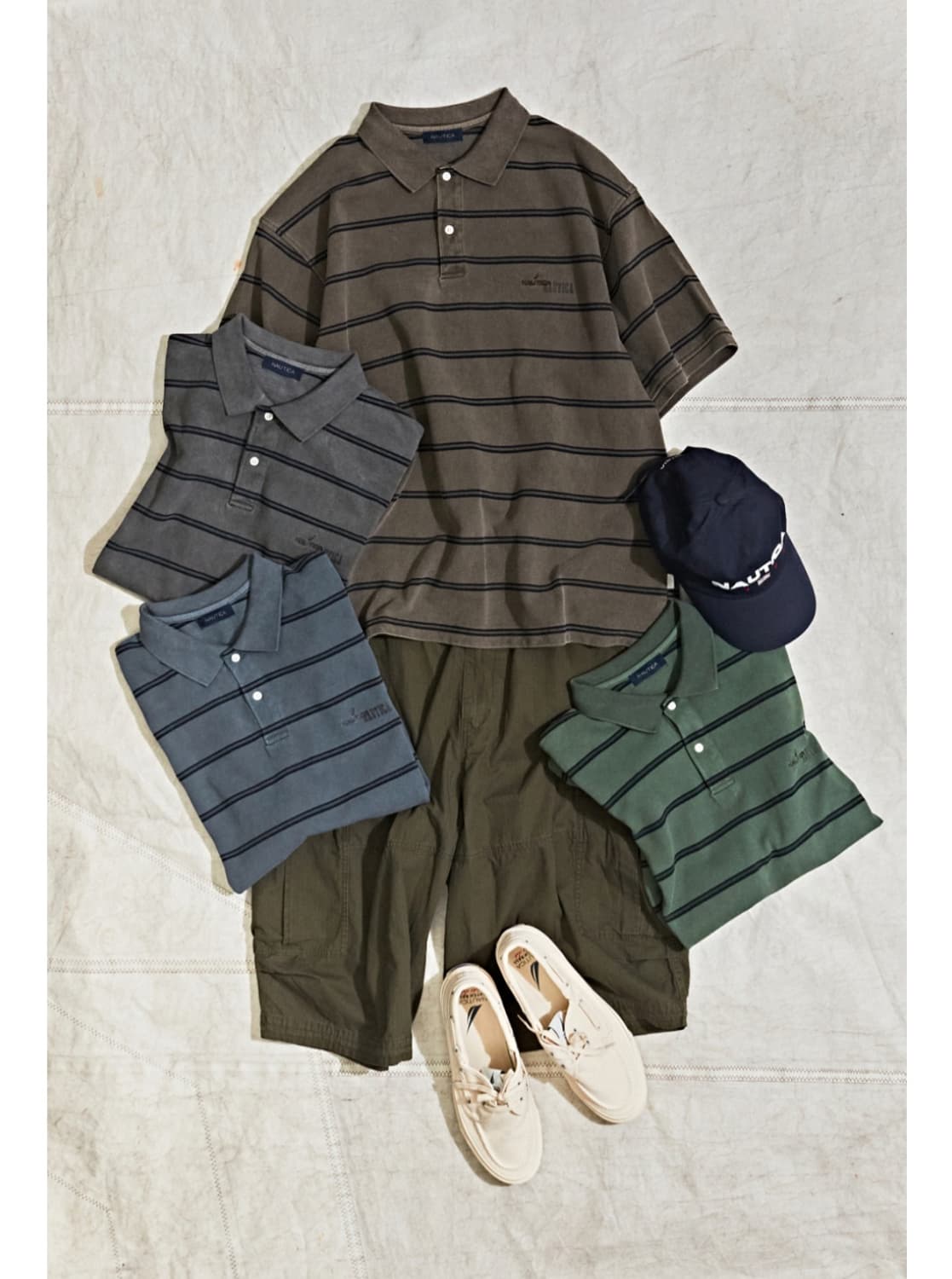 노티카 재팬 jp 오버 보더 폴로 반팔 셔츠 다크브라운 JP04615 상품이미지2