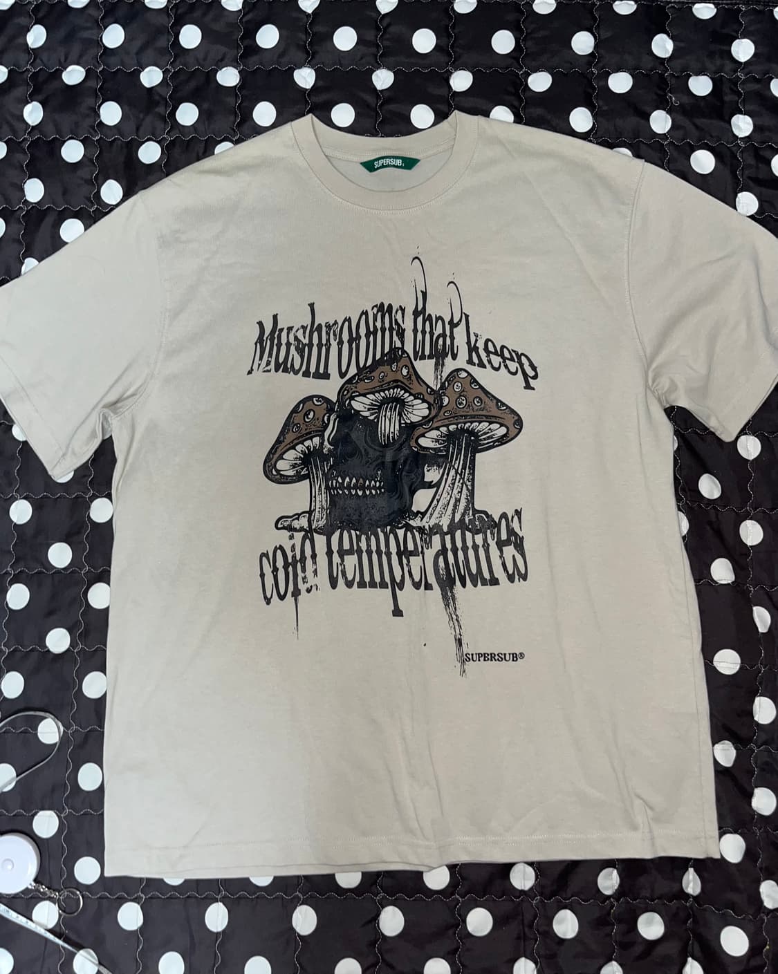SUPERSUB 반팔 티셔츠 해골 프린팅 티 펑크 스트릿 상품이미지1