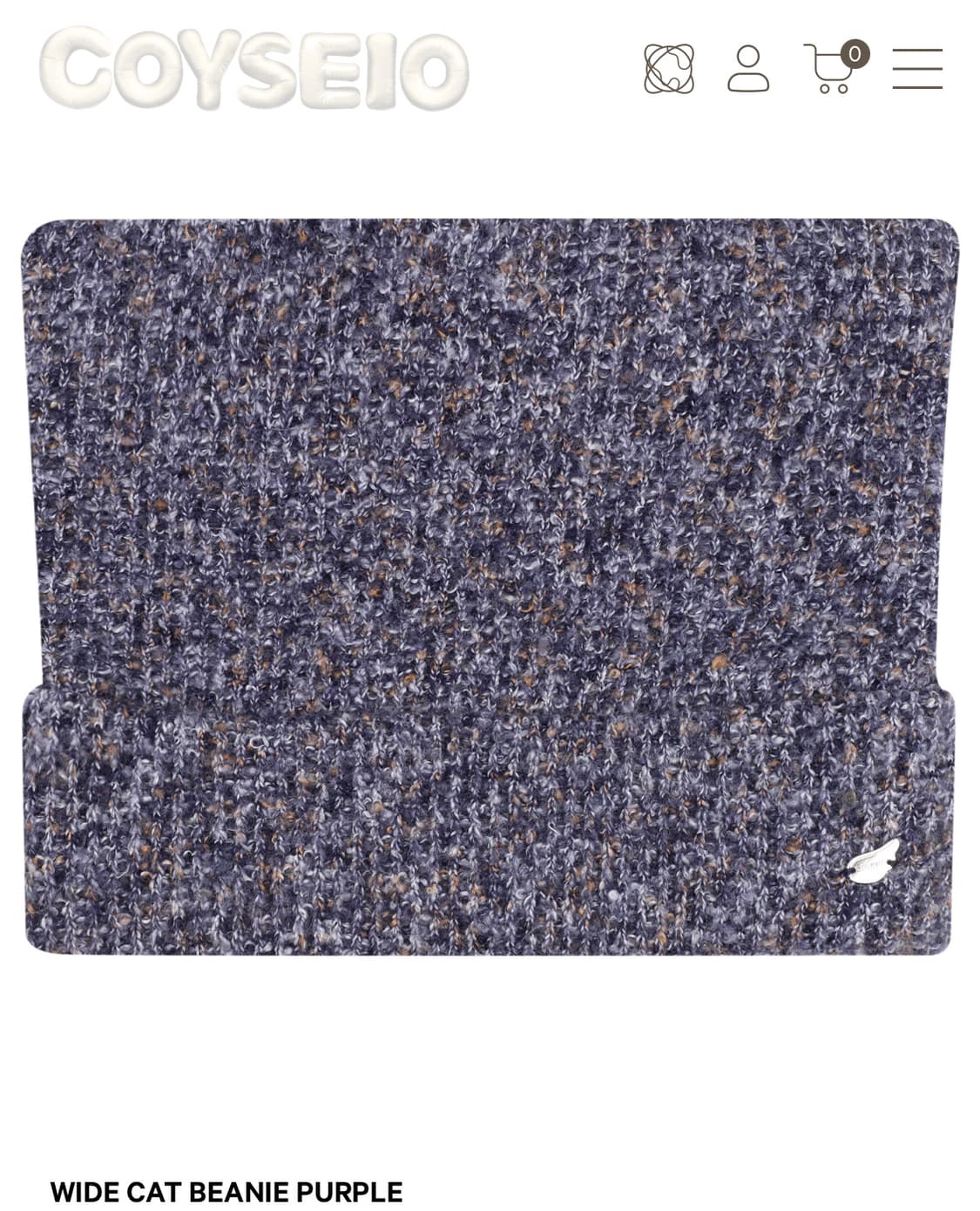 코이세이오 와이드 캣 비니 퍼플 미개봉 상품이미지1