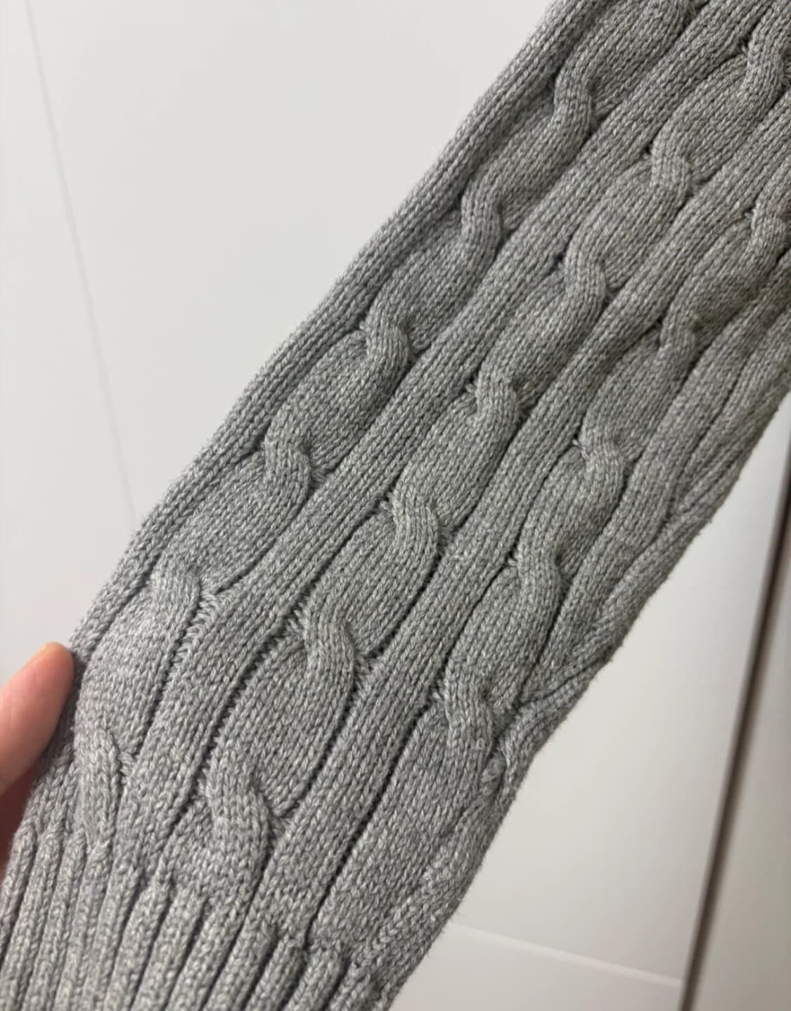 정품 폴로 랄프로렌 꽈배기 하프집업 44가능 M 10-12그레이 상품이미지4