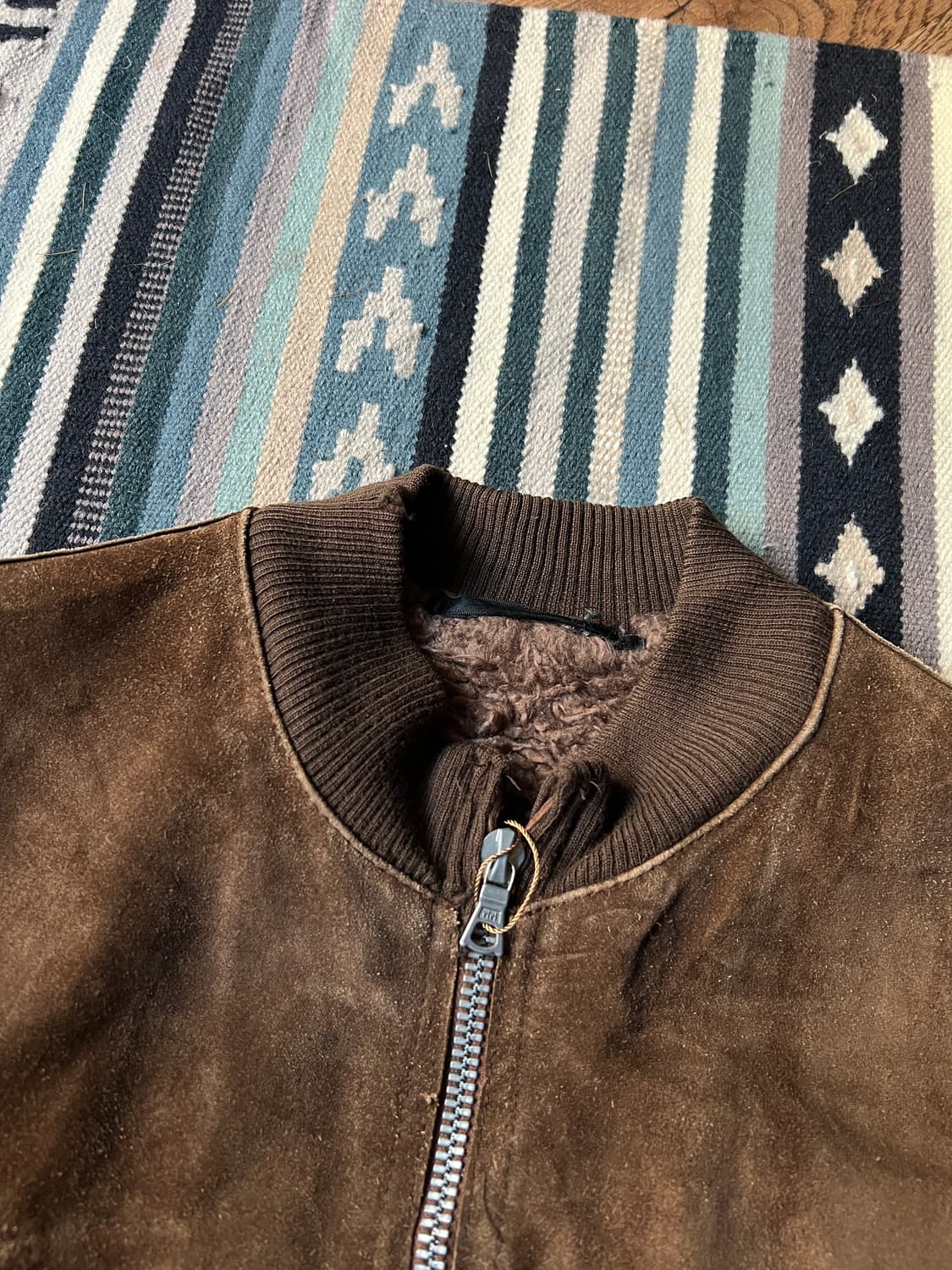 [S]8~90's 유럽 빈티지 쉐르파 스웨이드 자켓 상품이미지2