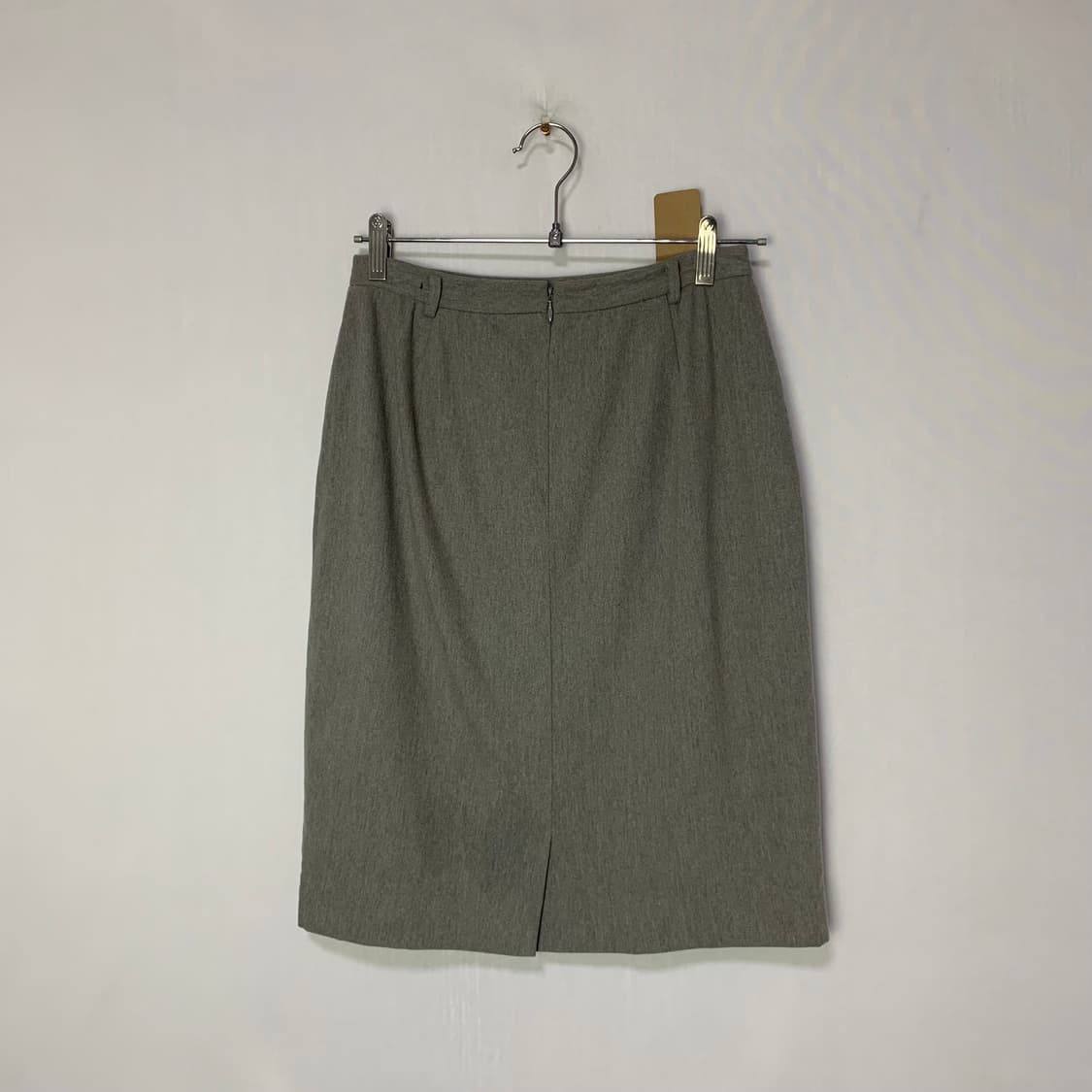 타임 빈티지 모직 미디 스커트 그레이 26-27인치 상품이미지4