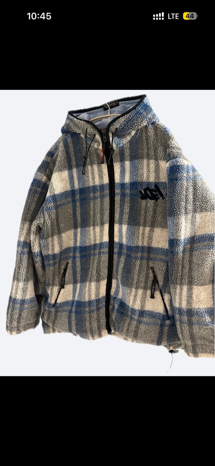 마자플라바 체크 플리스 후리스 후드집업 사이즈 100 상품이미지1