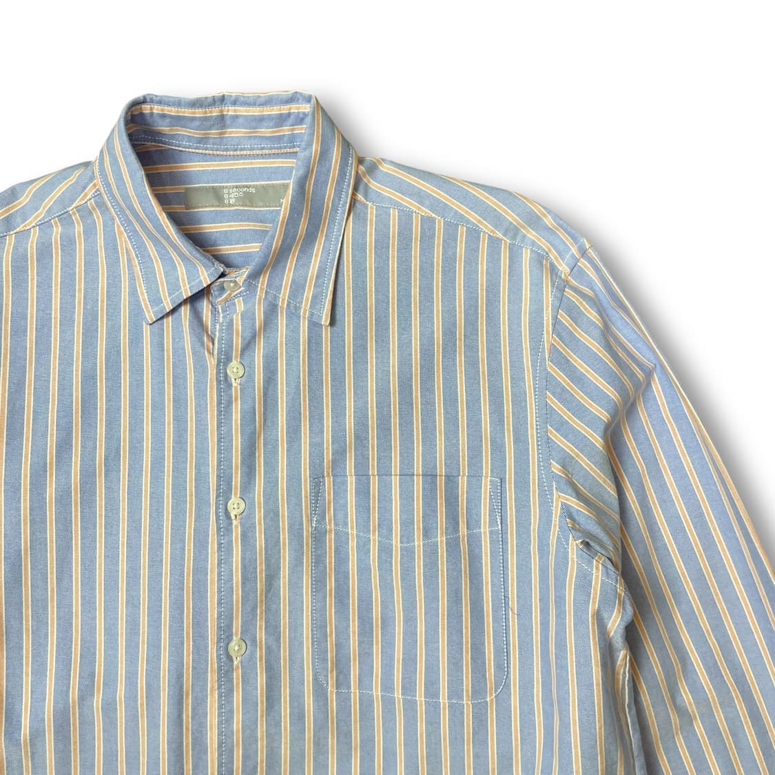 에잇세컨즈 스트라이프 원포켓 긴팔 셔츠 M 상품이미지3