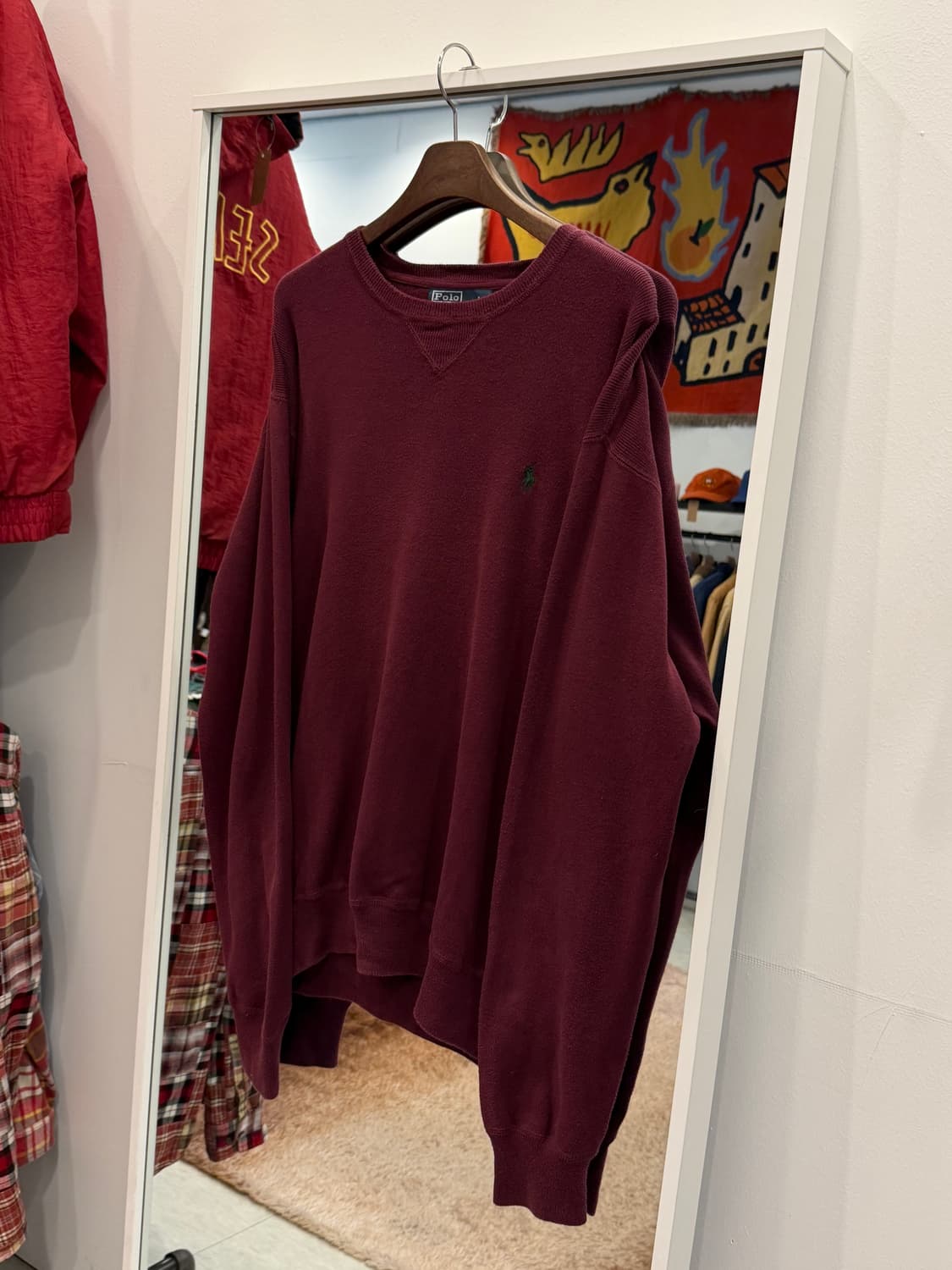 Polo ralph lauren 폴로 랄프로렌 니트 스웻셔츠 (wine) 상품이미지1