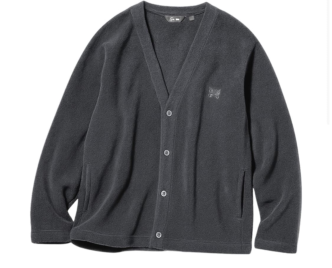 유니클로 x 니들스 플리스 오버사이즈 가디건 다크 그레이S 상품이미지1