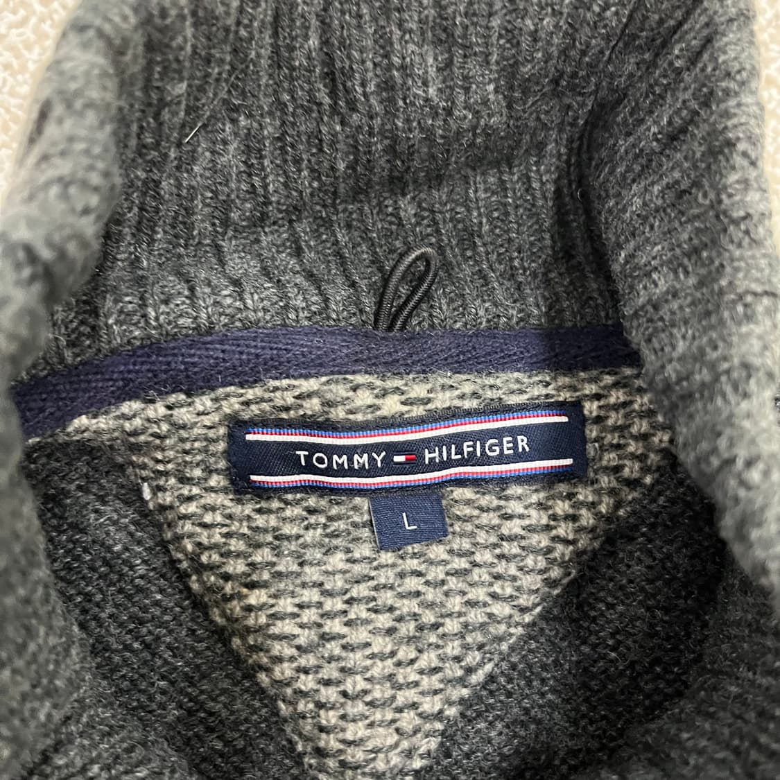 [L] 타미힐피거 케이블 니트 집업 가디건 0115M1 상품이미지2