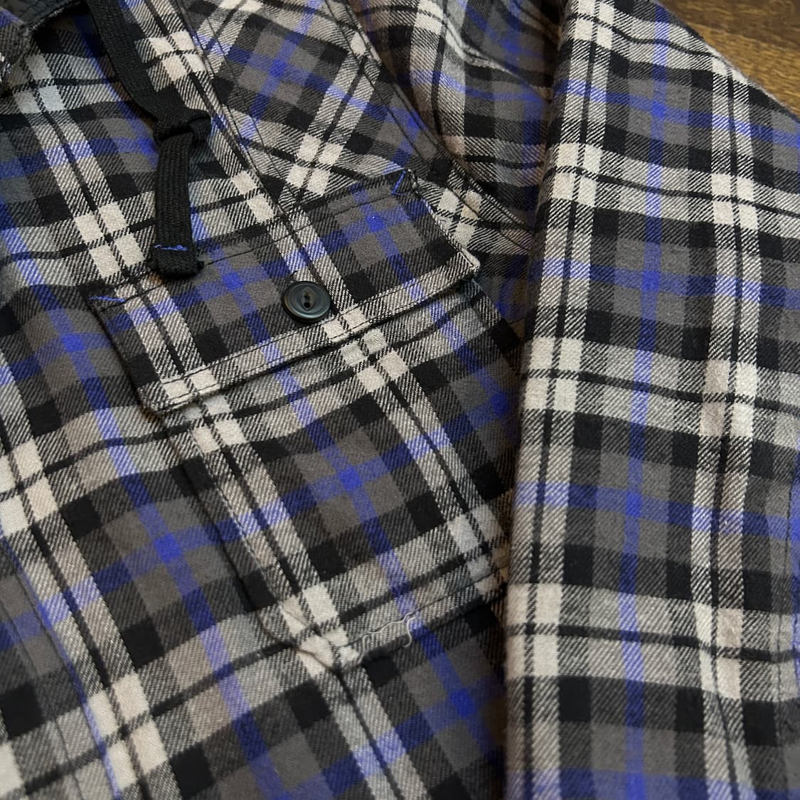 Amplify JPN 일본 빈티지 퀼팅 버튼 후드셔켓 자켓 버버리체크 상품이미지4