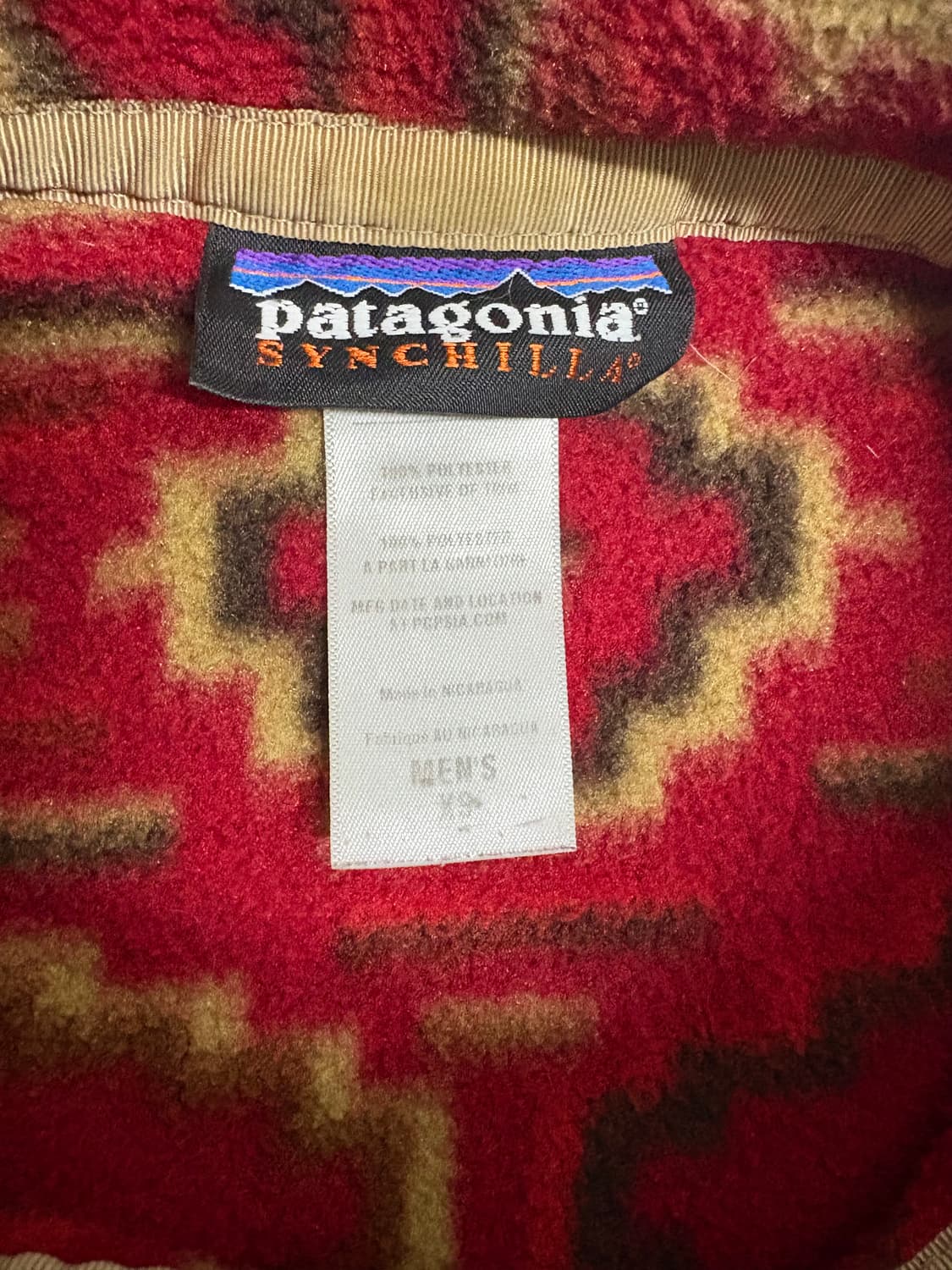 헤비모델)빈티지 신칠라 스냅티 아즈텍패턴 멘즈XS 상품이미지5