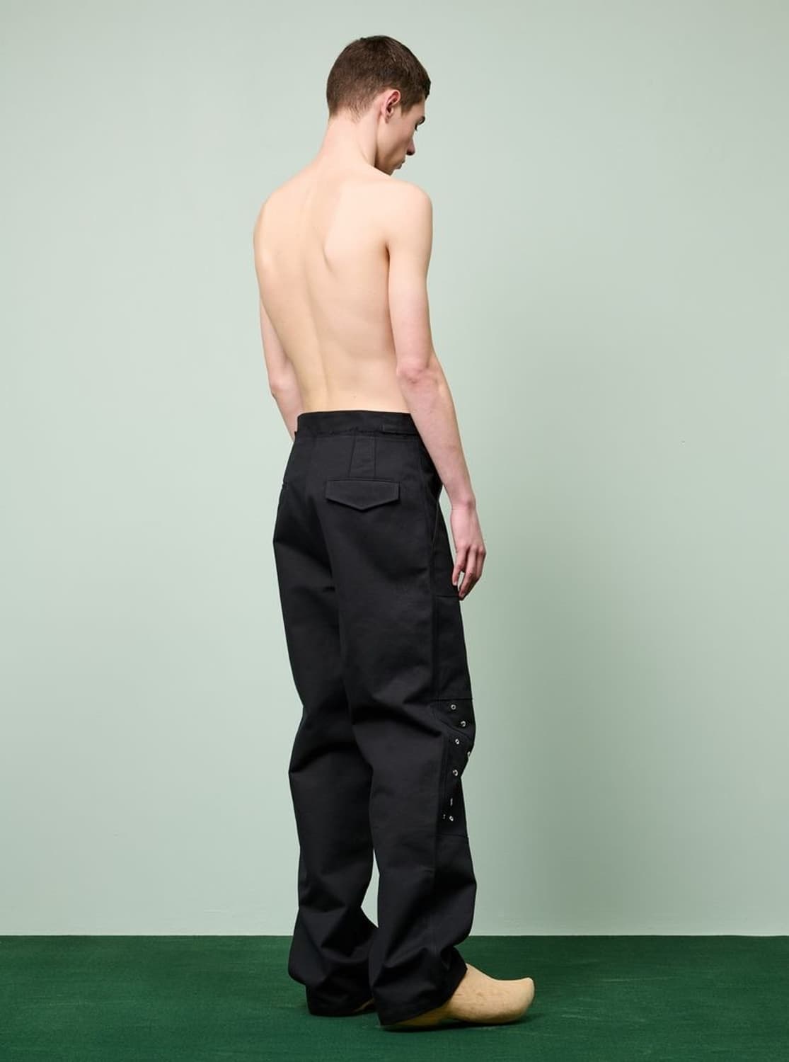 나마체코 블랙 트라우저 팬츠 상품이미지4