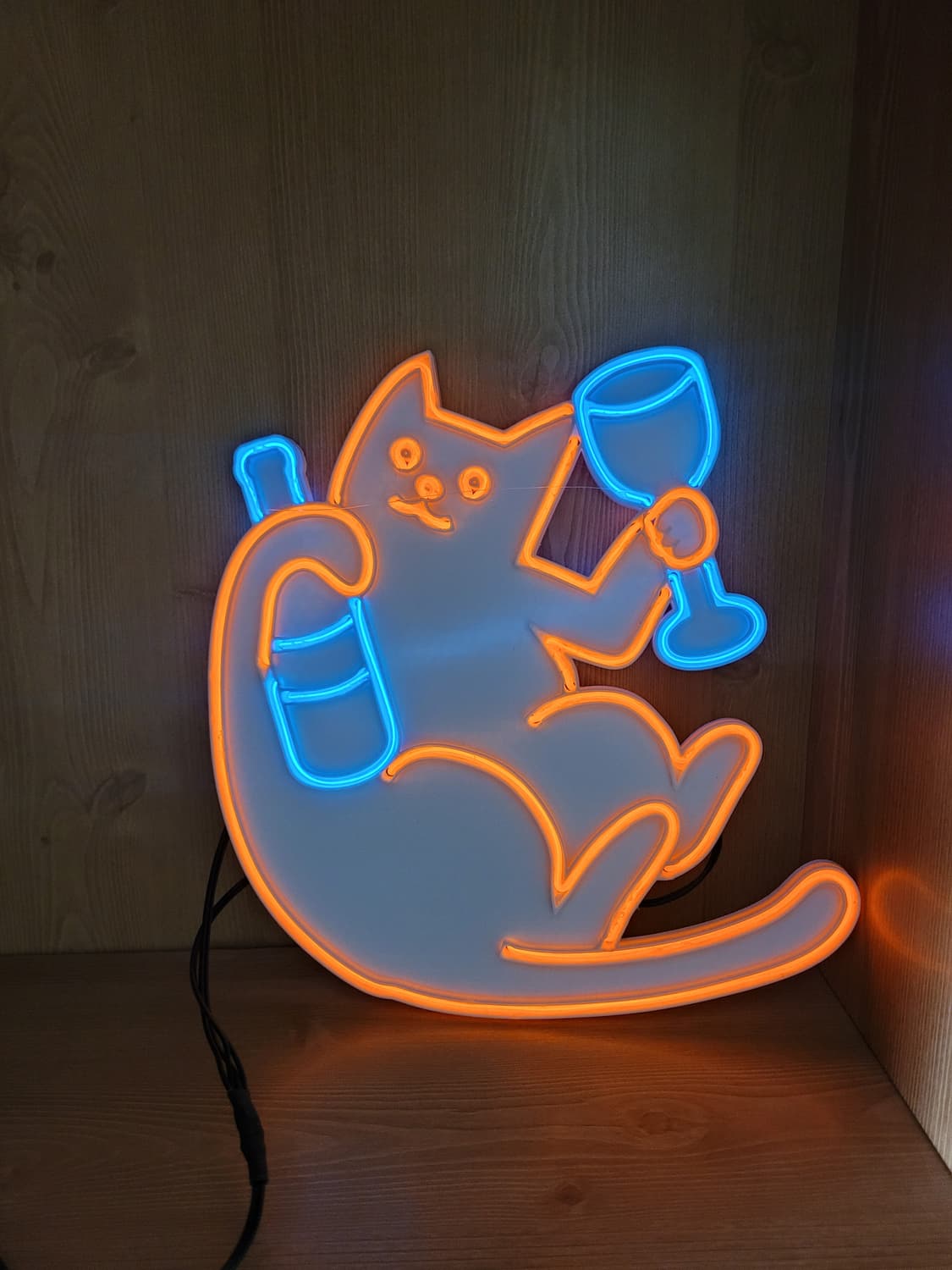 네온사인 고양이 와인 led 램프 조명 무드등 상품이미지5