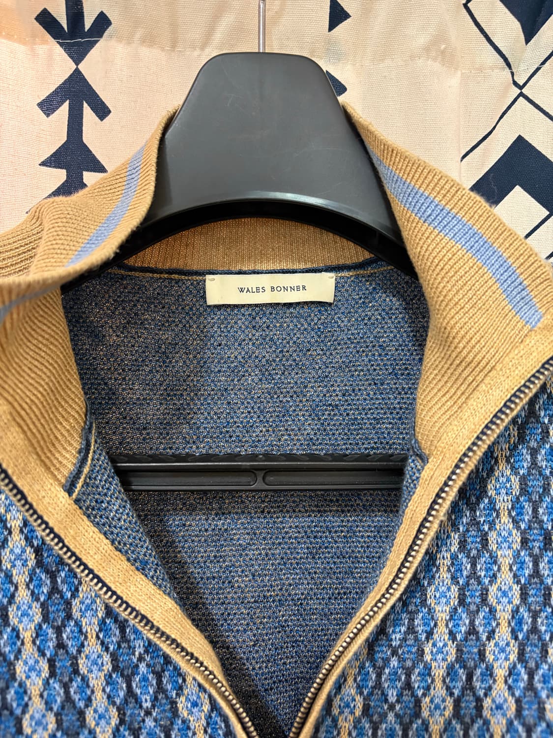 웨일즈보너 오케스트라 리넨 자카드 하프집업 스웨터 상품이미지7