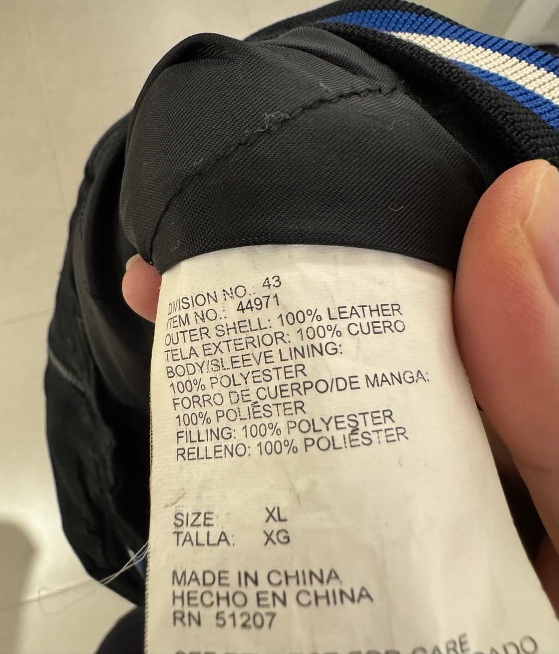 90’s 켄터키대 가죽 바시티 자켓 XL 상품이미지8