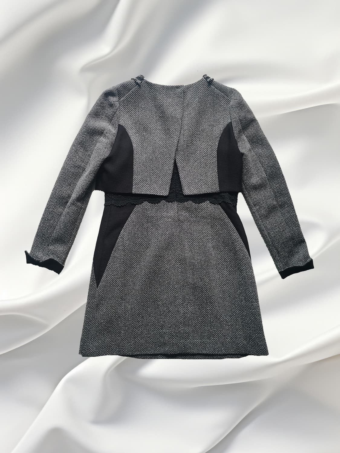 지고트 JJIGOTT 트위드 배색 원피스 상품이미지2