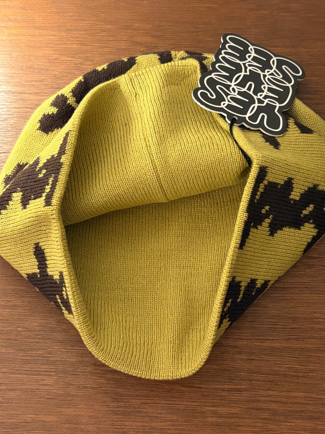 Yeseyesee 예스아이씨 옐로우 브라운 패턴 비니 상품이미지3