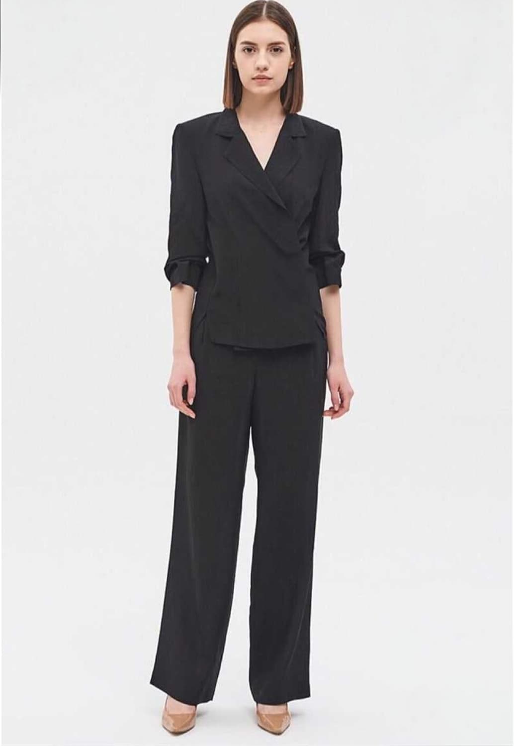 타임 시그니처 턱슬리브 크링클자켓 55사이즈 상품이미지3