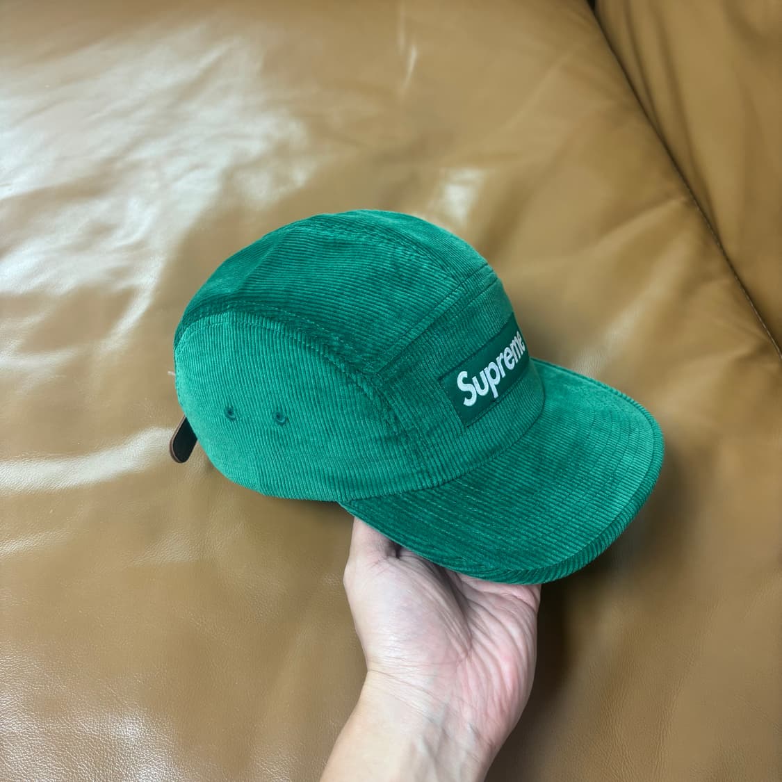Supreme 슈프림 코듀로이 로로피아나 그린 캠프캡 모자 상품이미지3