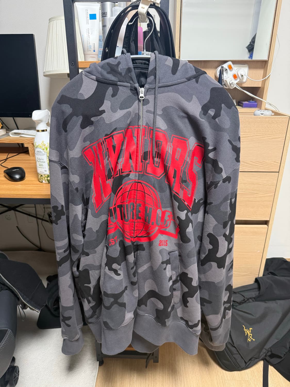 위캔더스 카모 후드 블랙 H.O.F ZIPUP HOODIE (B.CAMO 상품이미지2