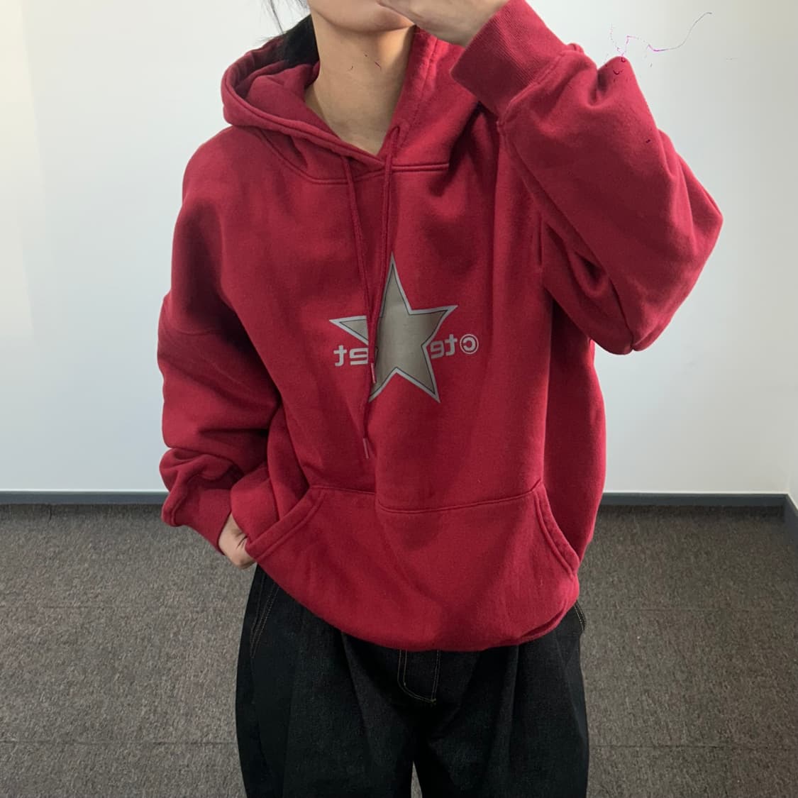 Teket 스타 로고 레드 후드티 상품이미지2