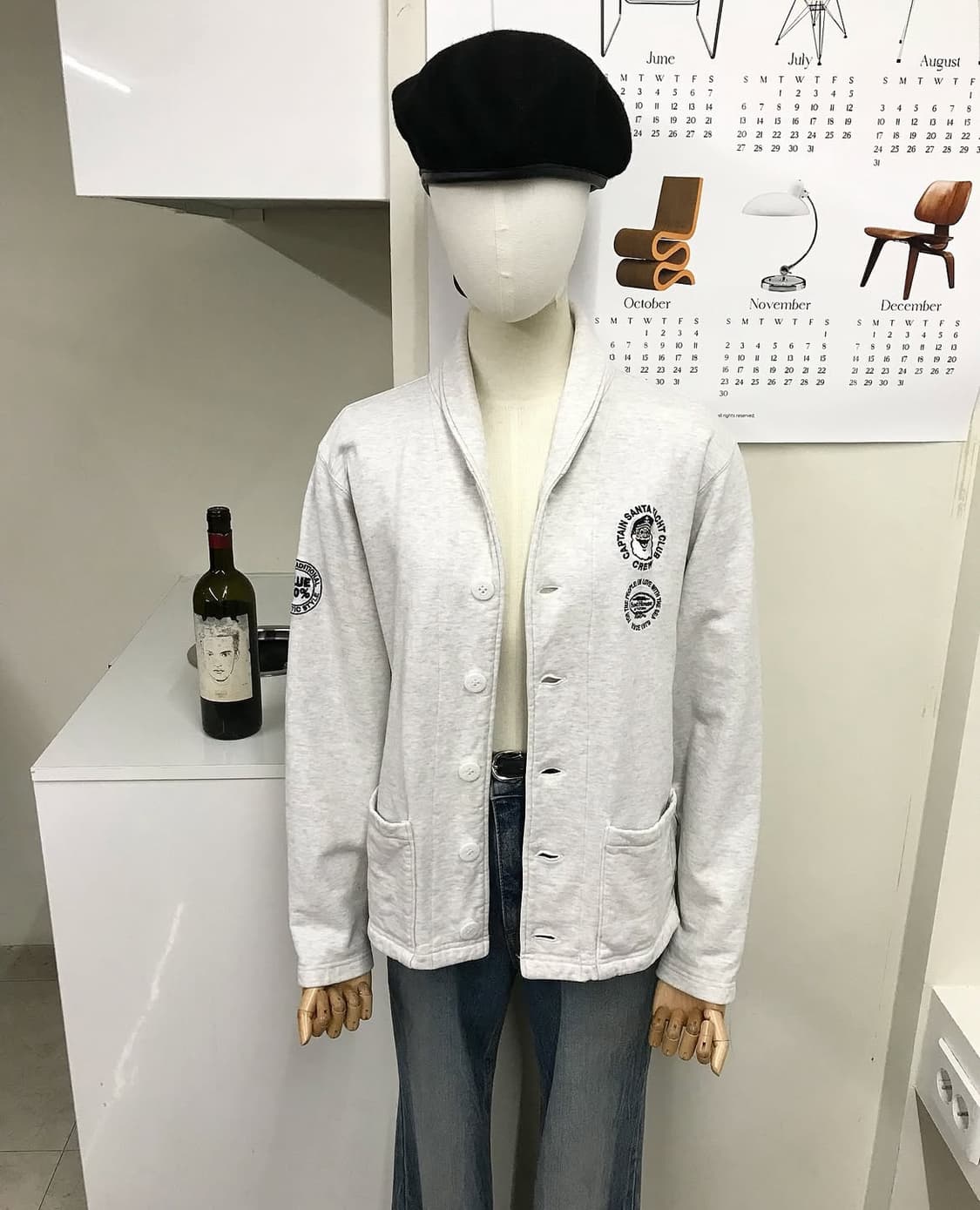 캡틴산타 패치 자수 면 가디건 상품이미지5