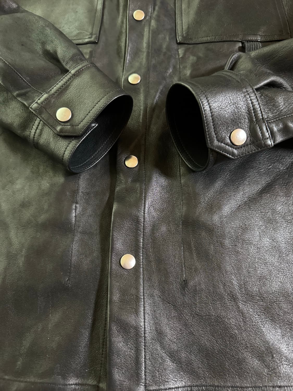 [52]릭오웬스 레더 셔츠 자켓 상품이미지4