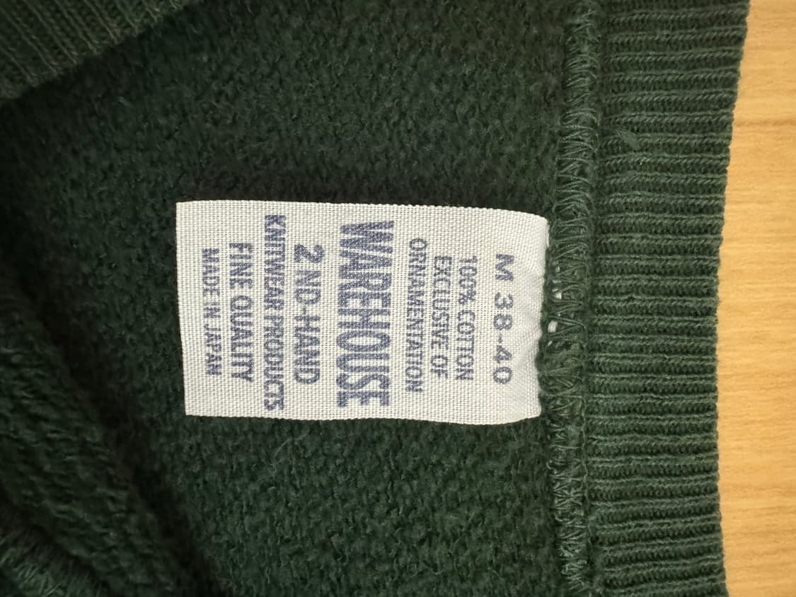 웨어하우스 세컨핸즈 스웻 그린 38-40 상품이미지2