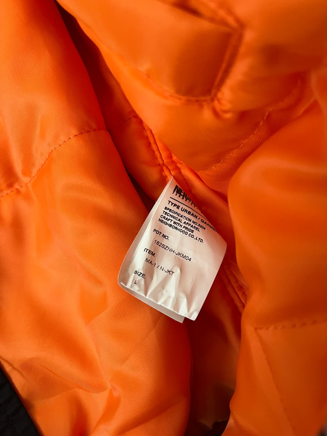 네이버후드 16fw MA-1 상품이미지4