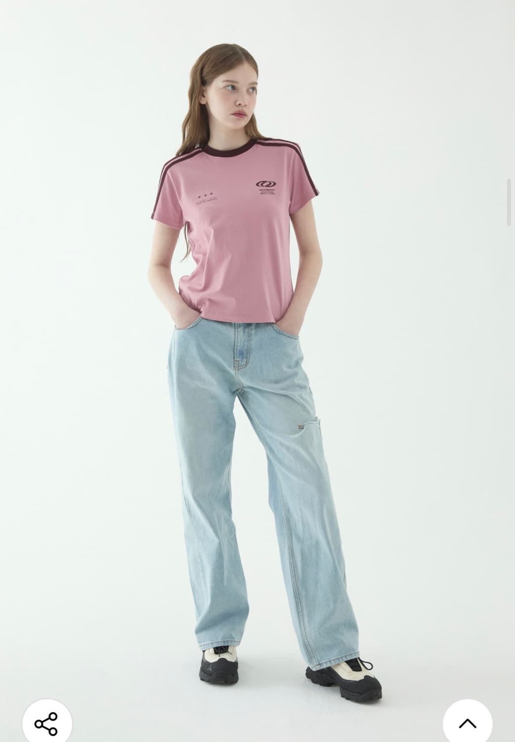 어반디타입 풋볼 져지 핑크 티셔츠 ws 사이즈 상품이미지2