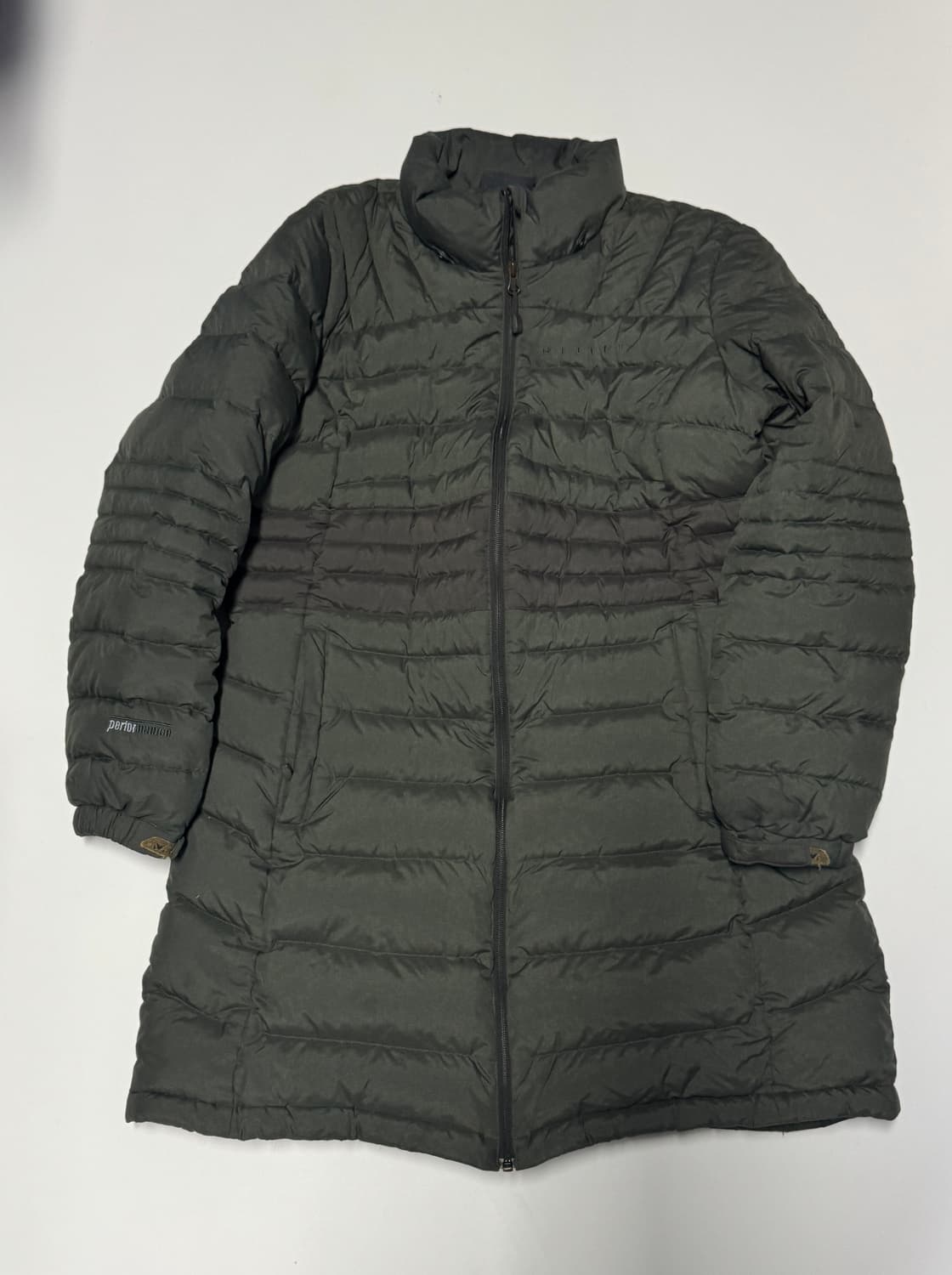 여성 밀레 구스다운 경량 롱 패딩 점퍼 카키 S ~ M 상품이미지1