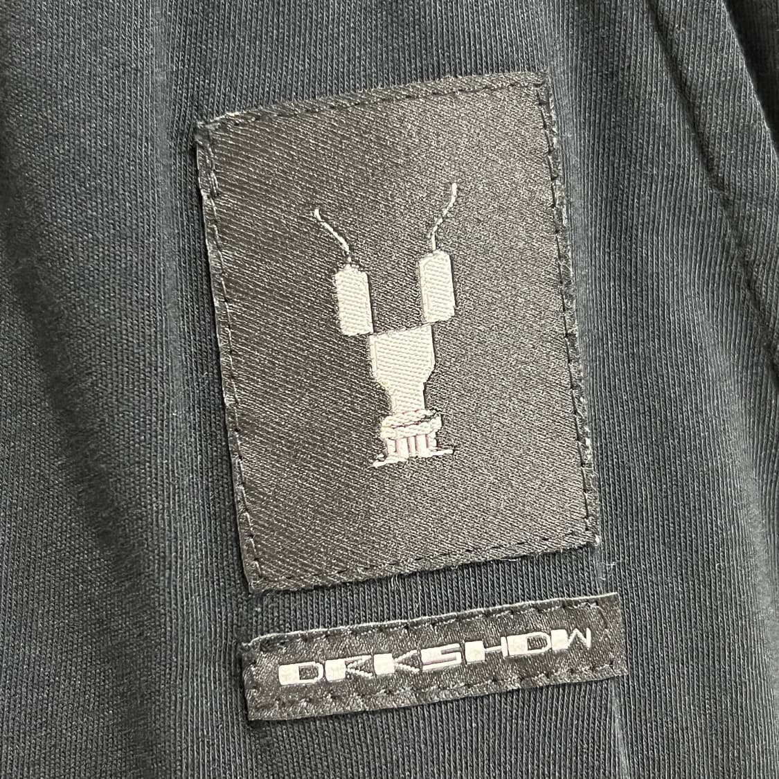 릭오웬스 19SS 다크쉐도우 드로우스트링 패치 크롭 배기 팬츠 블랙 상품이미지7