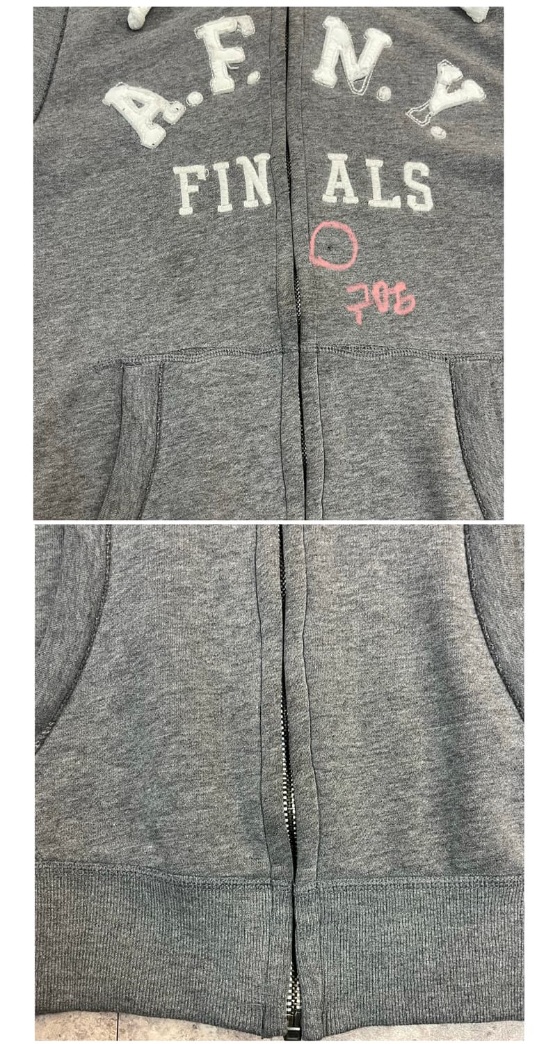 아베크롬비 기모 후드집업 그레이 XL #csz3600 상품이미지6