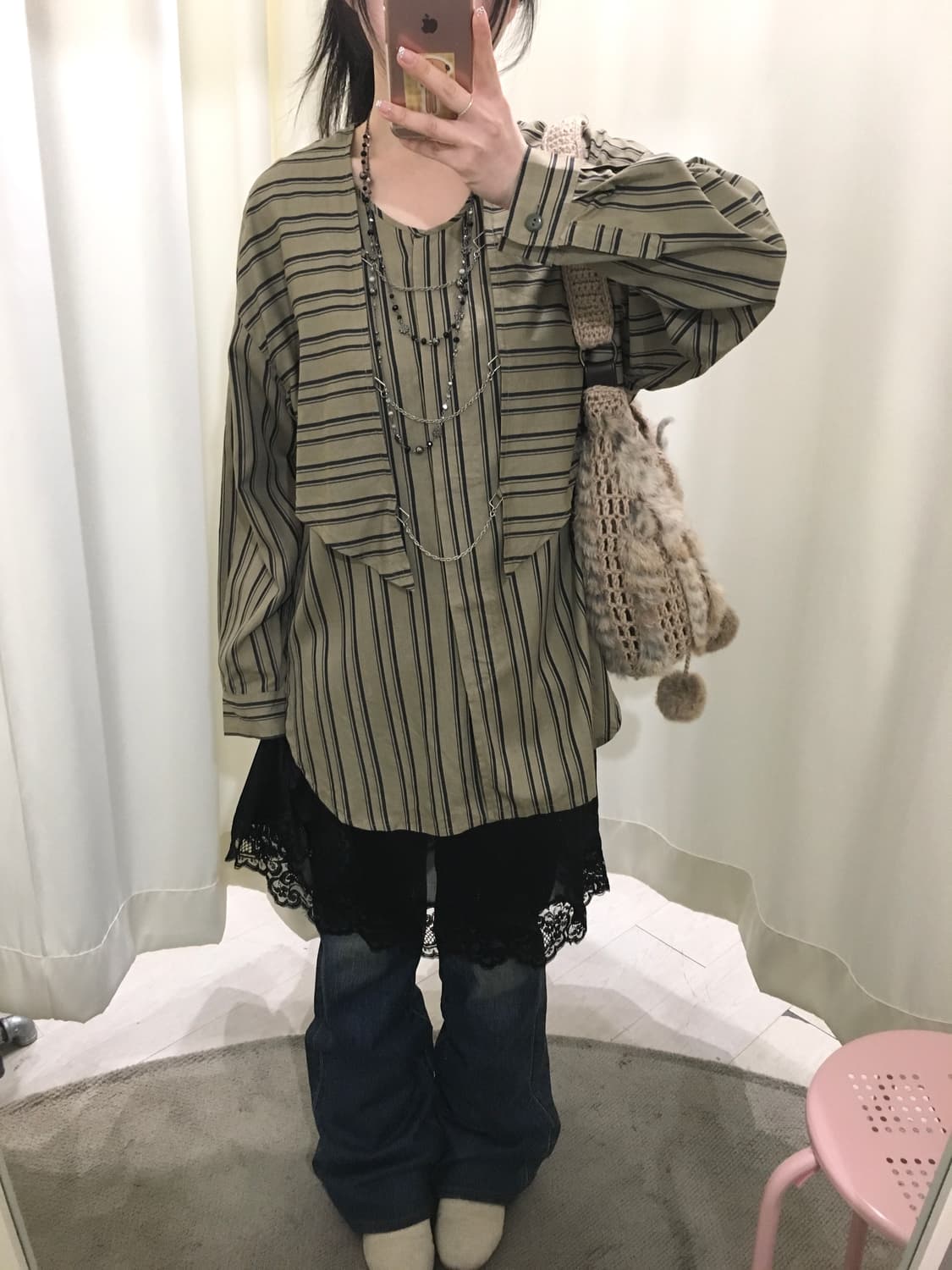 chain stripe blouse 상품이미지3