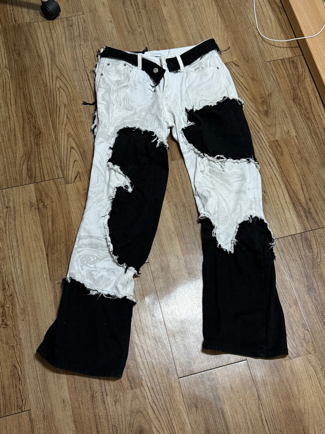Region mixed color block pants 상품이미지1