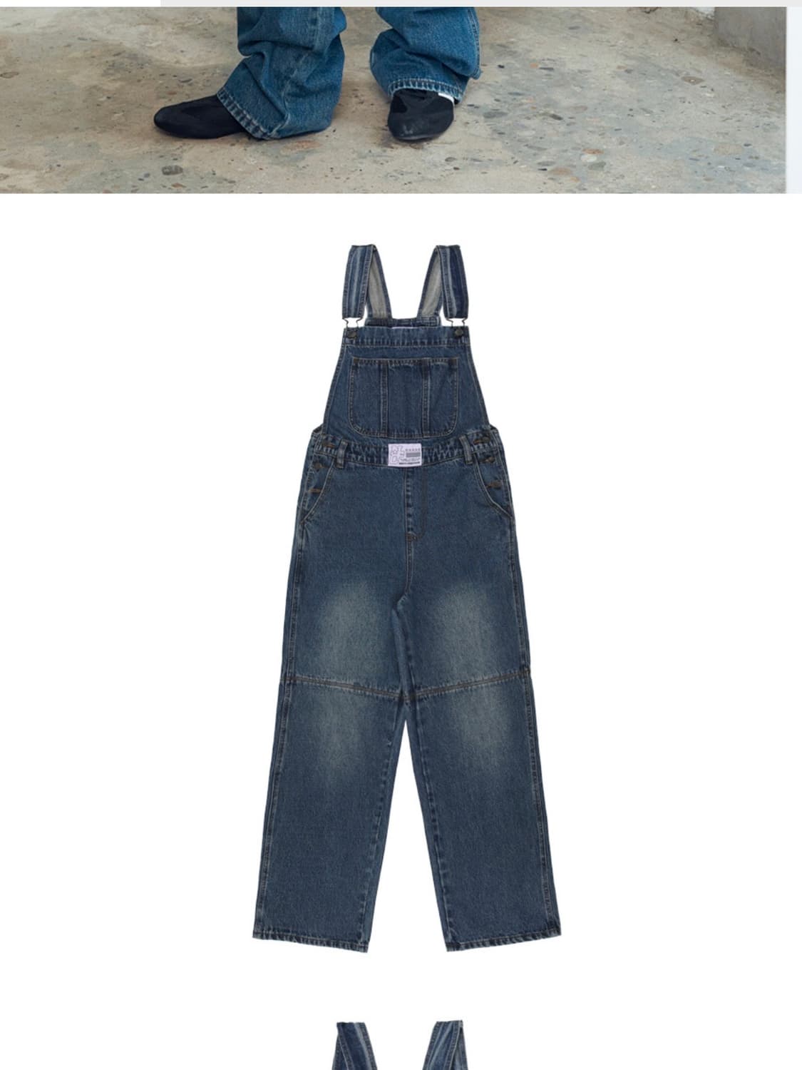 네스티팬시클럽 유쓰 데님 오버롤 (다크블루) 상품이미지3