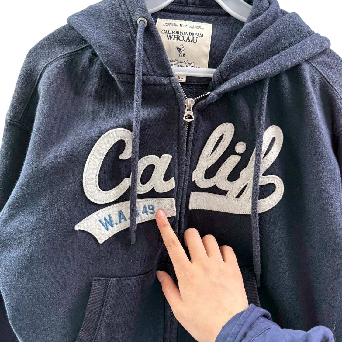 [S] 후아유 네이비 후드집업 상품이미지6