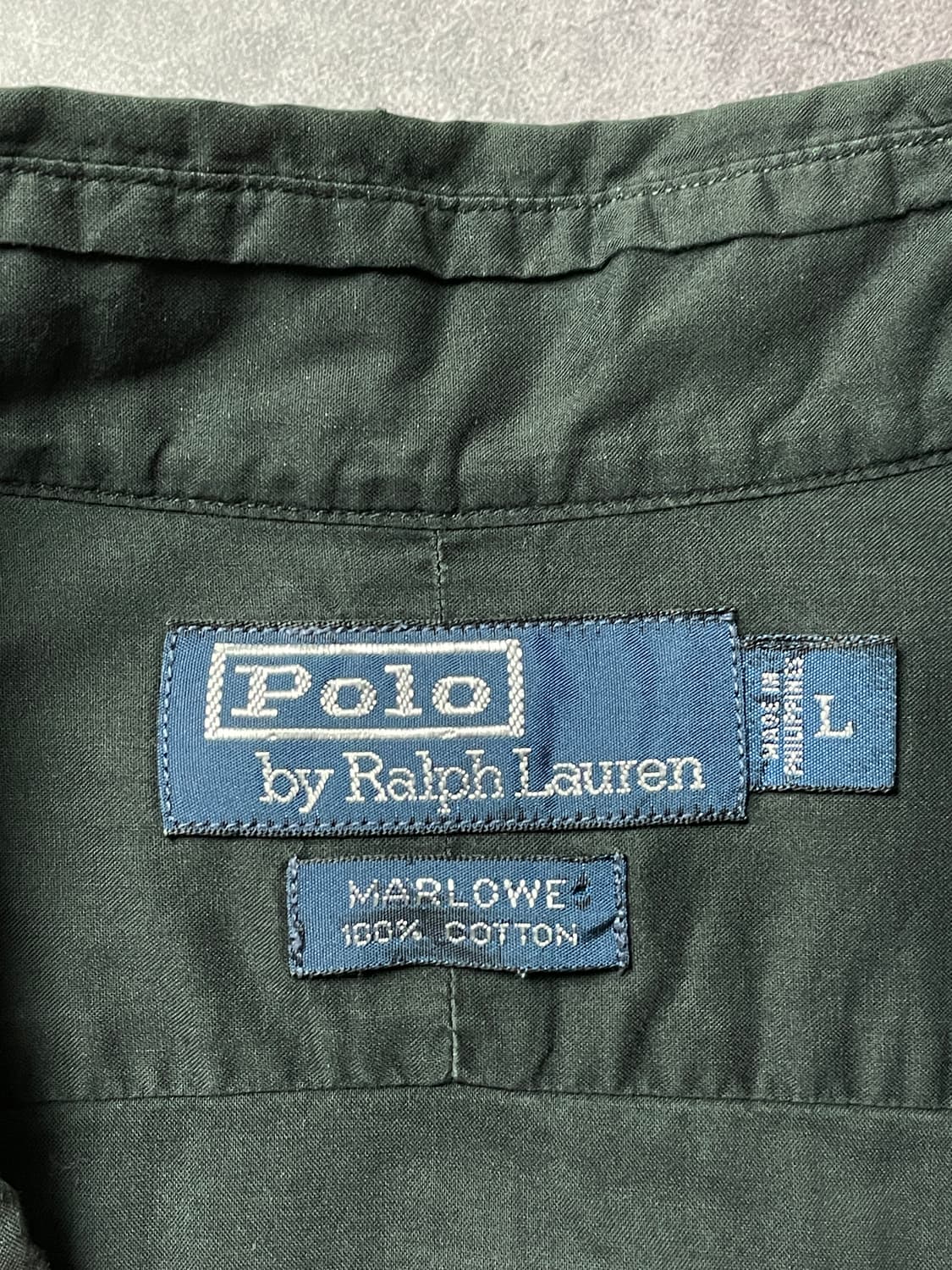 RALPH LAUREN 랄프로렌 빈티지 블랙 코튼 셔츠 상품이미지10