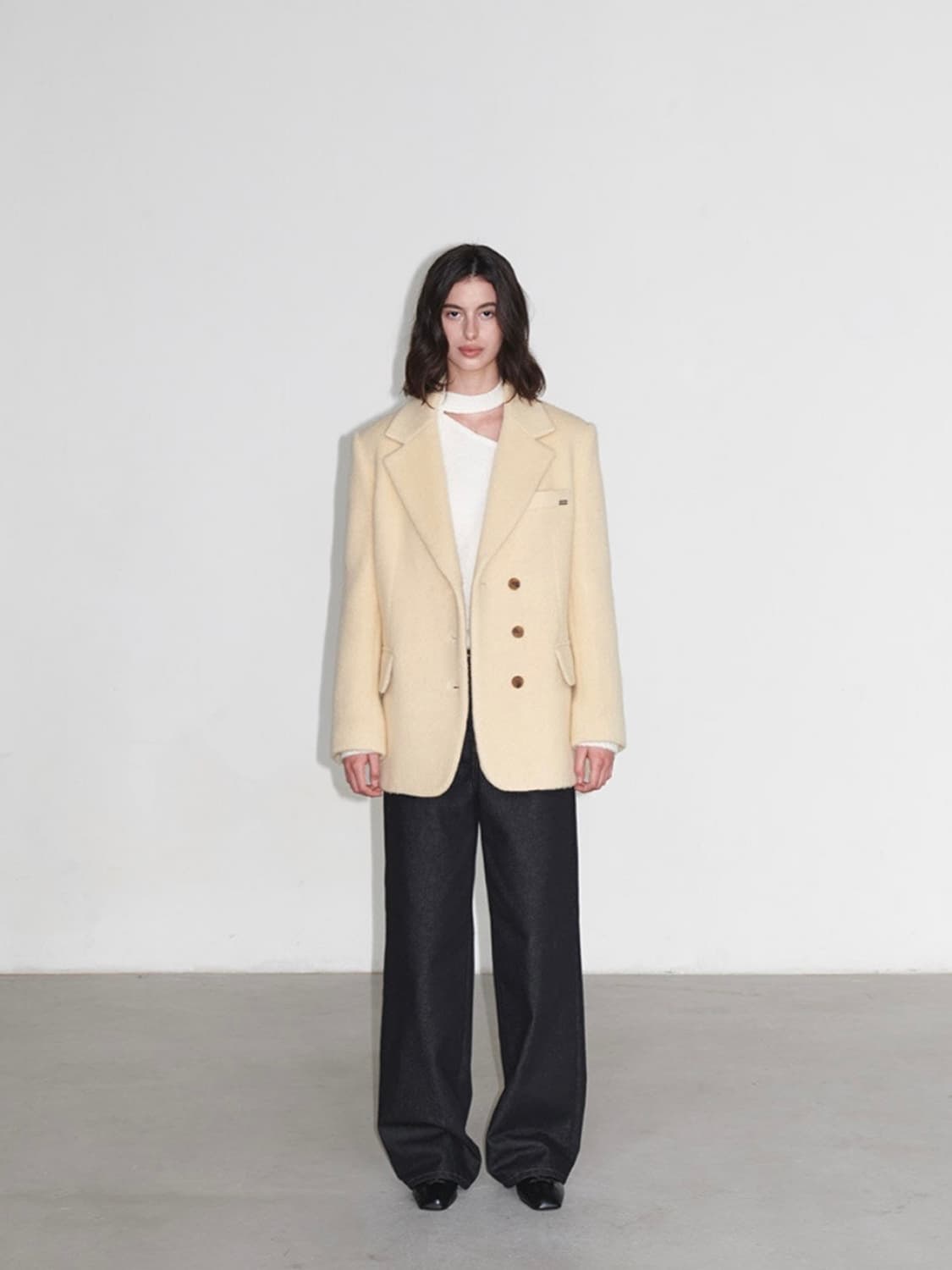 루에브르 퀼티드 라인드 알파카 자켓 상품이미지1