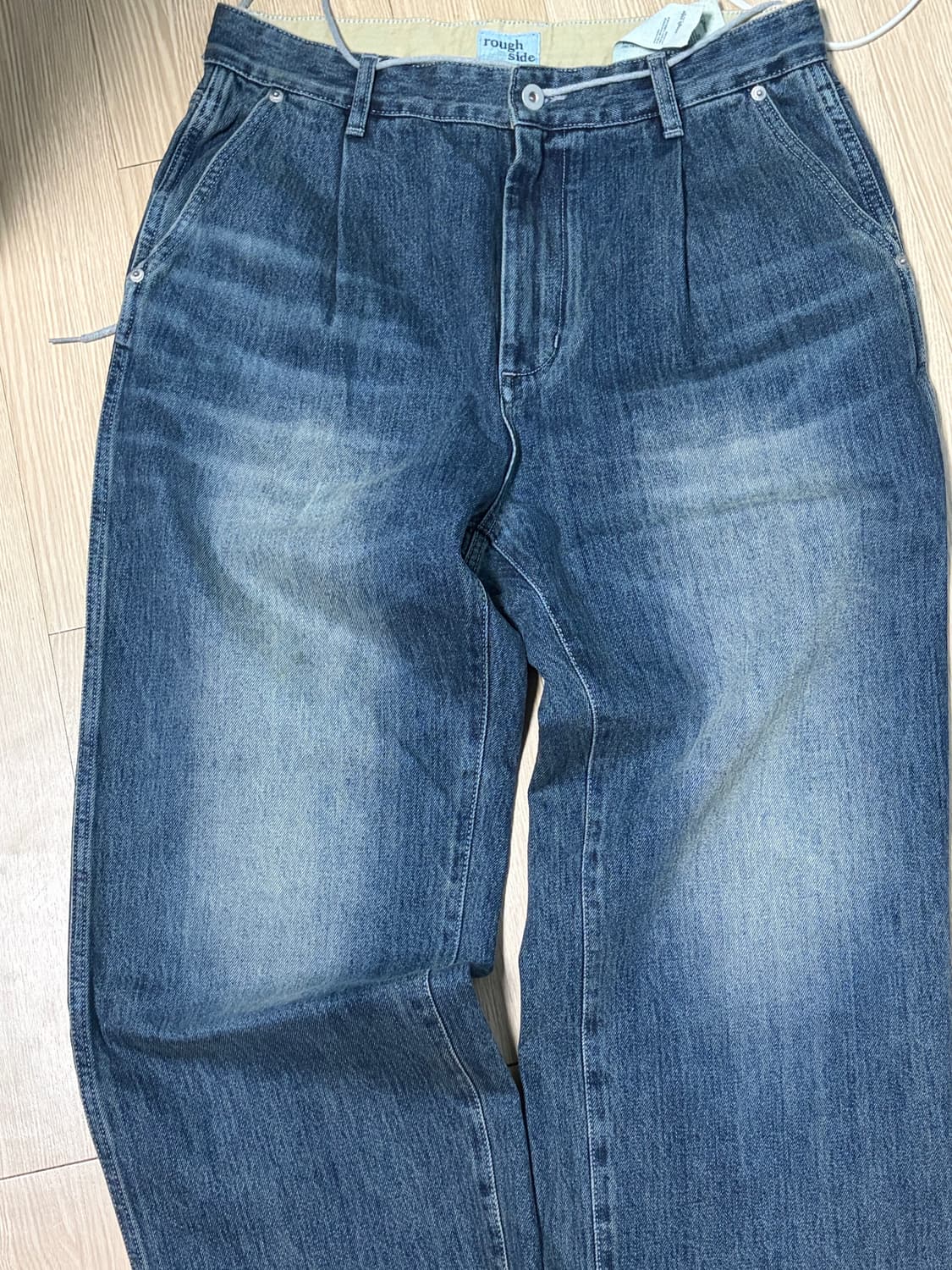 러프사이드 Drape Denim Pants Medium Blue 상품이미지4