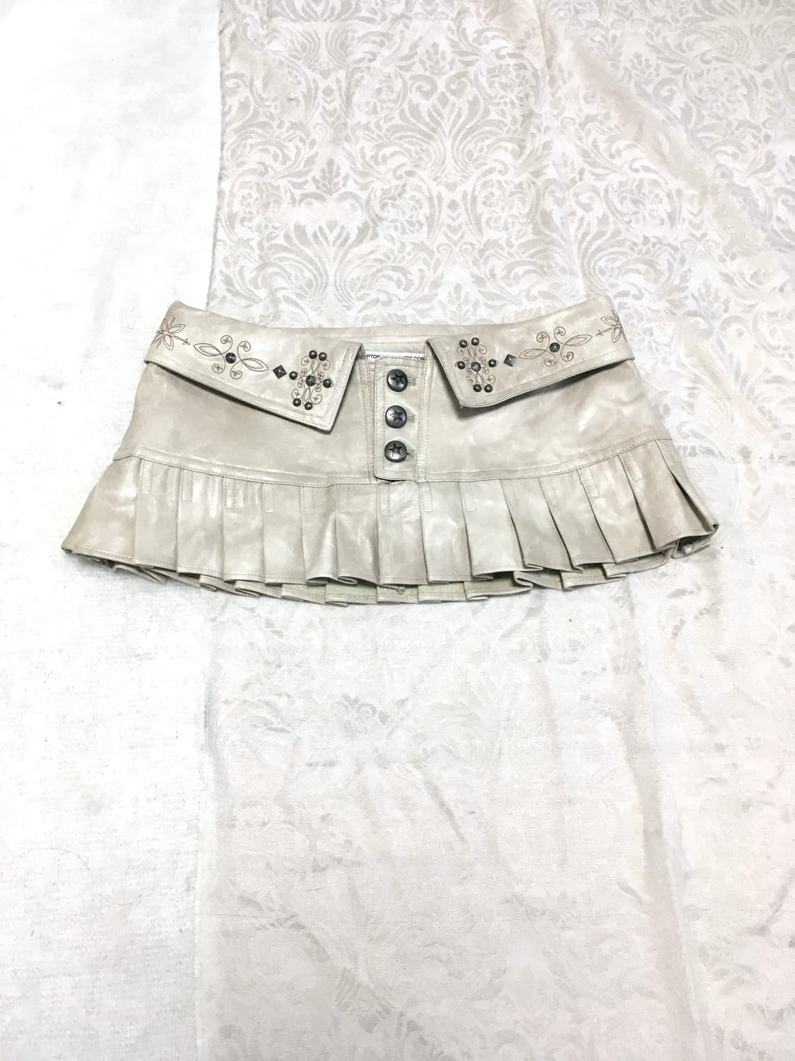SCULPTOR 스컬프터 레더 미니스커트 아이보리 xs (빈티지 유일매물 상품이미지3