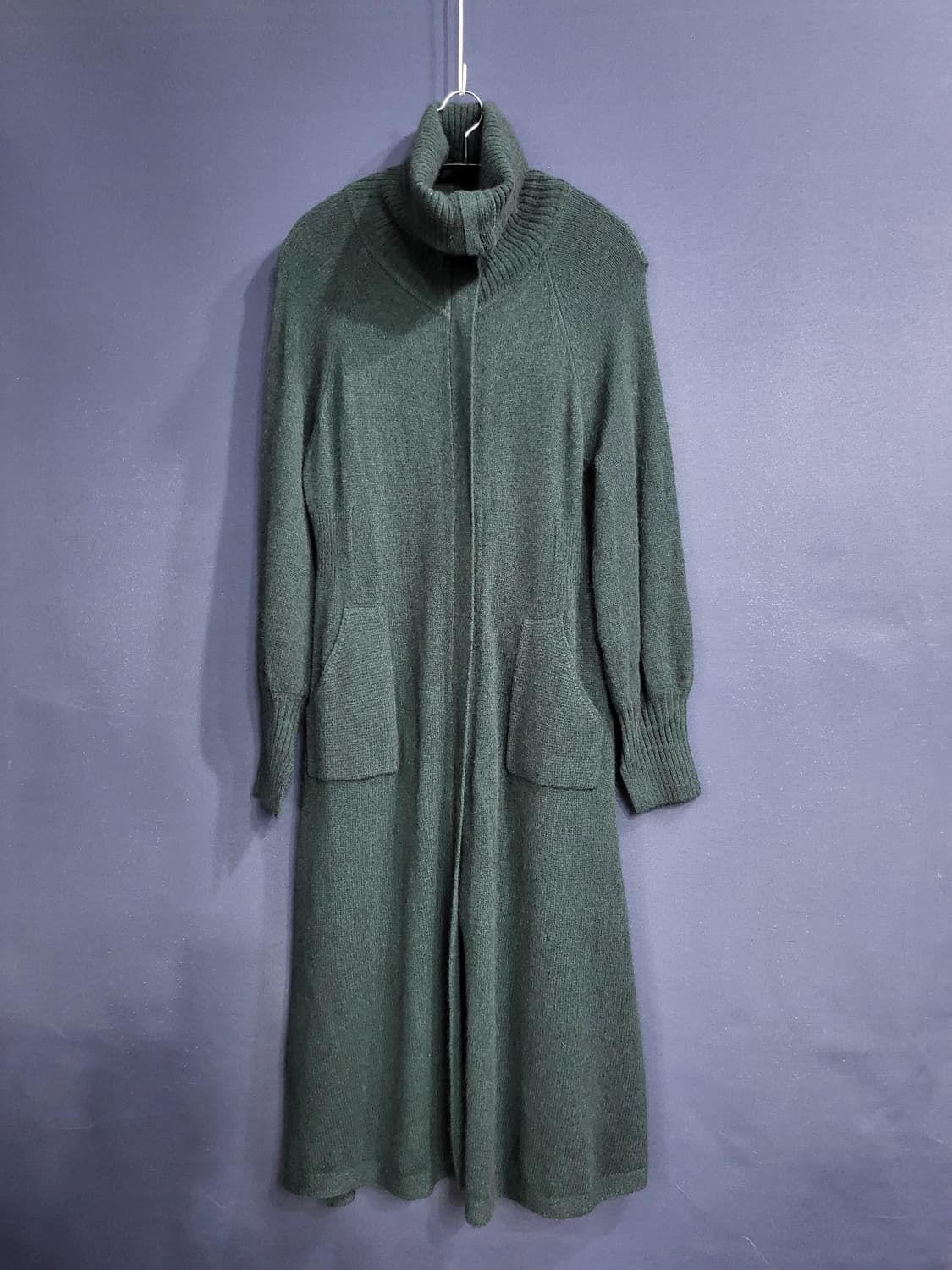 지스튜디오 양모.너구리 니트 롱집업 상품이미지1