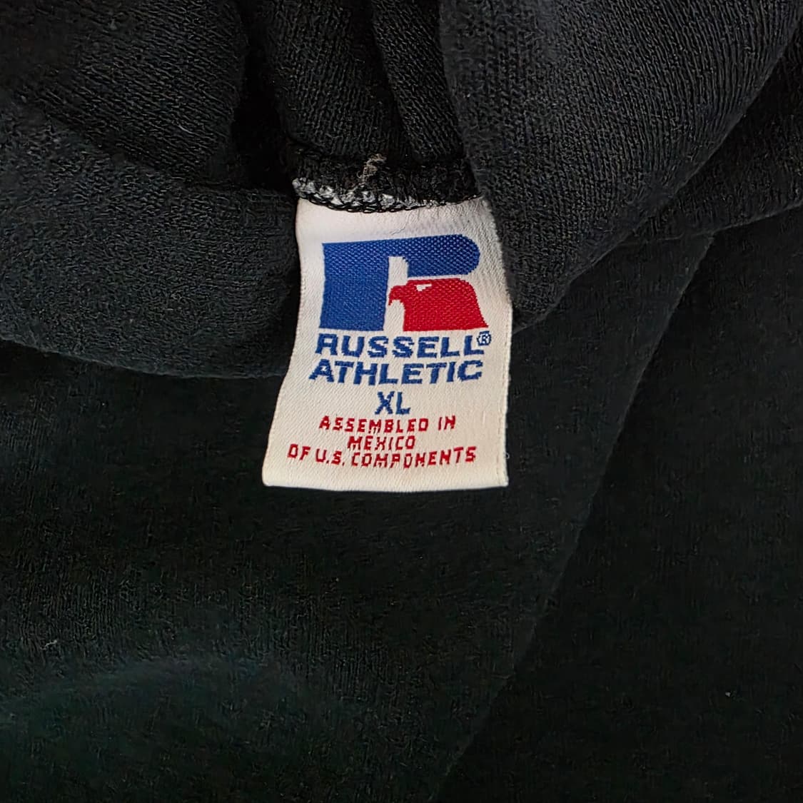[XL] 90s 빈티지 러셀 애슬레틱 후드 후디 블랙 페이드 상품이미지6