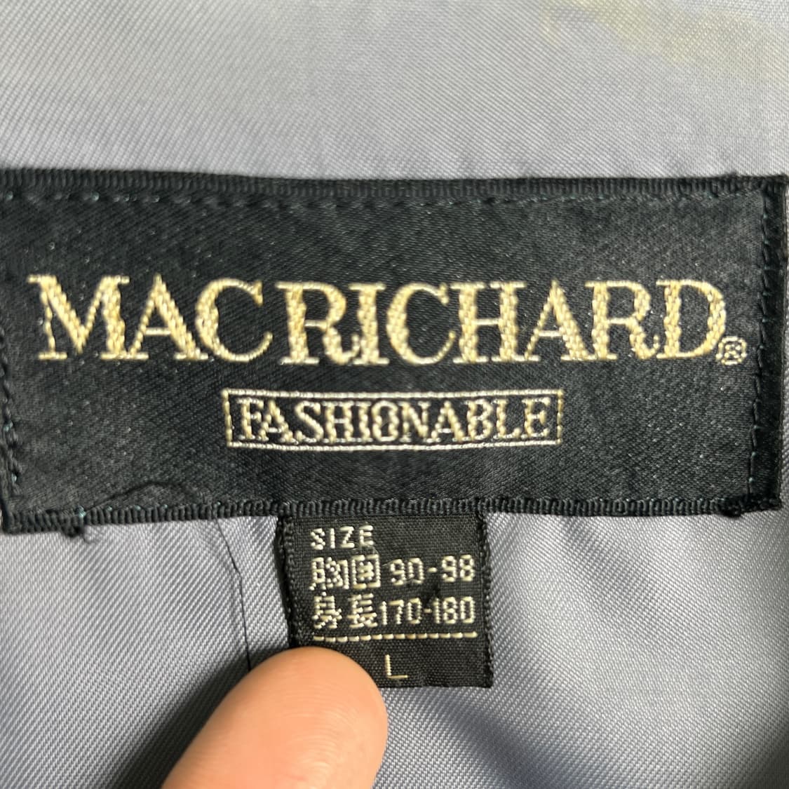 MACRICHARD 그레이 울 바시티 자켓 L 상품이미지3