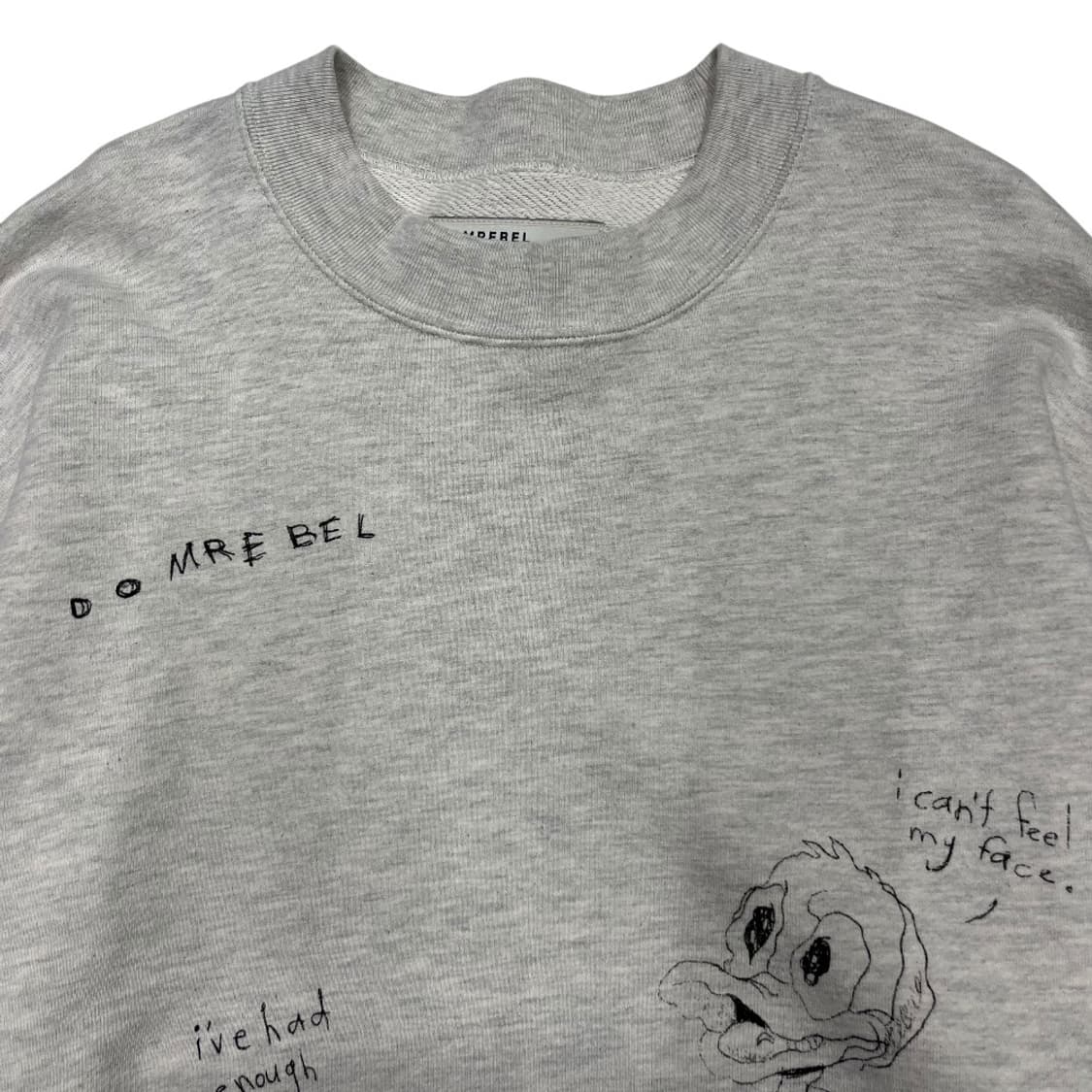 돔레벨 도날드덕 스케치 프린팅 백멜란지 맨투맨 L 상품이미지7