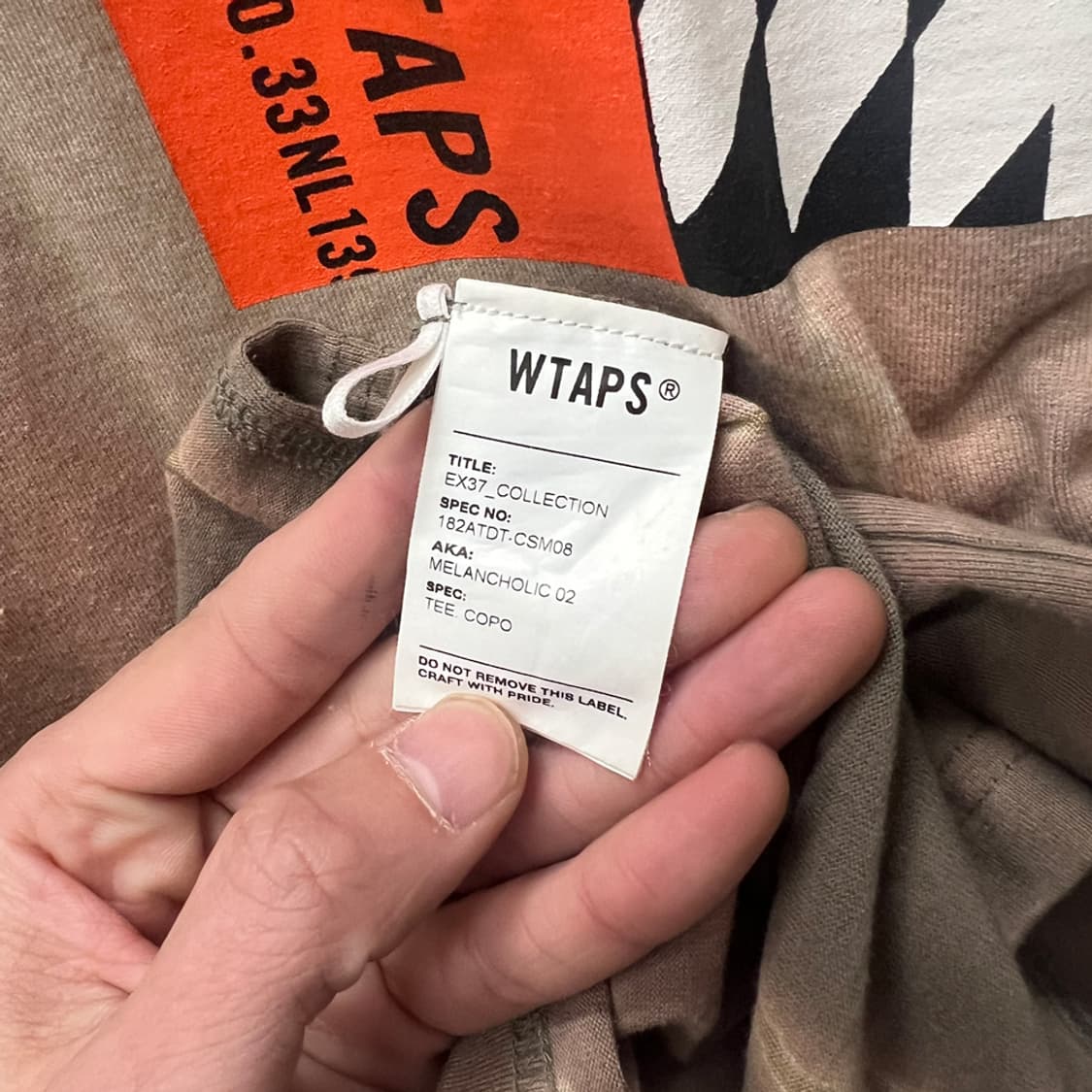WTAPS 더블탭스 멜랑콜릭 02 타이다이 긴팔 롱슬리브 2XL급 상품이미지4