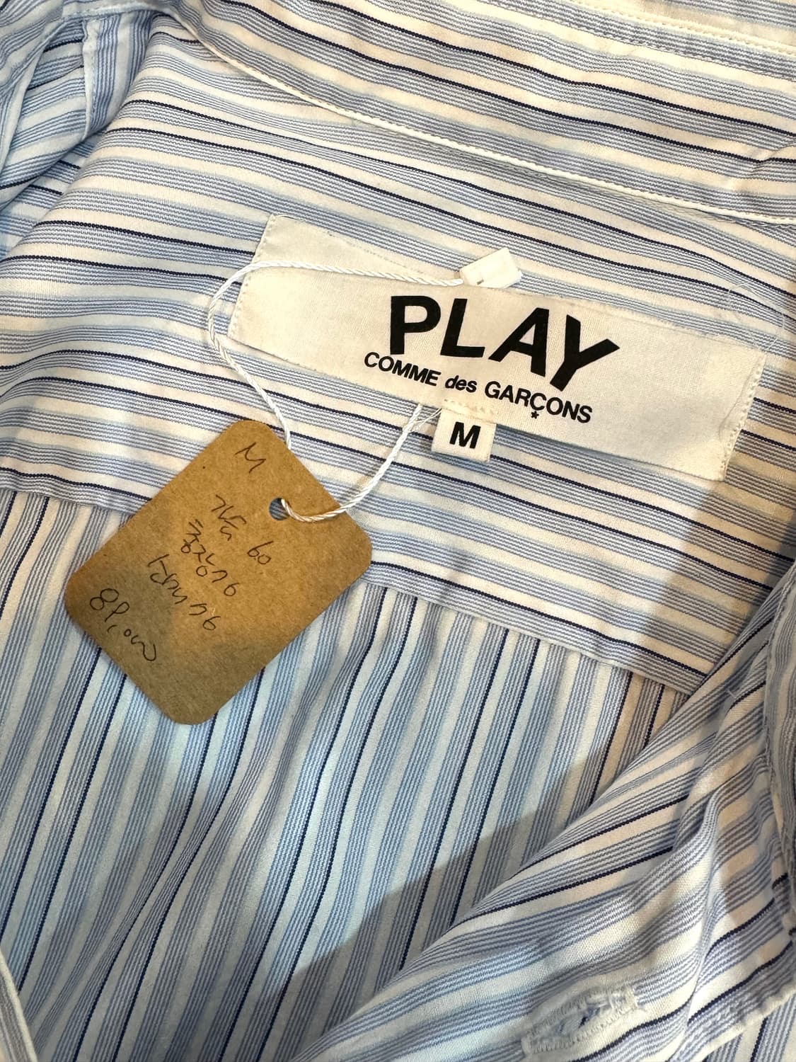 정품 꼼데가르송 셔츠M 상품이미지3