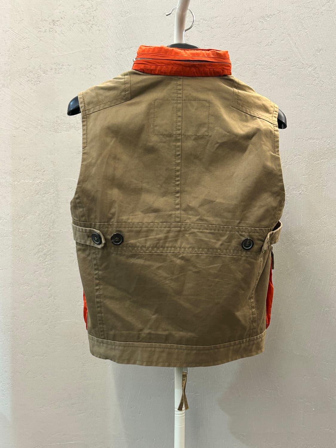 디스퀘어드2 카키 오렌지 포켓 베스트 상품이미지3