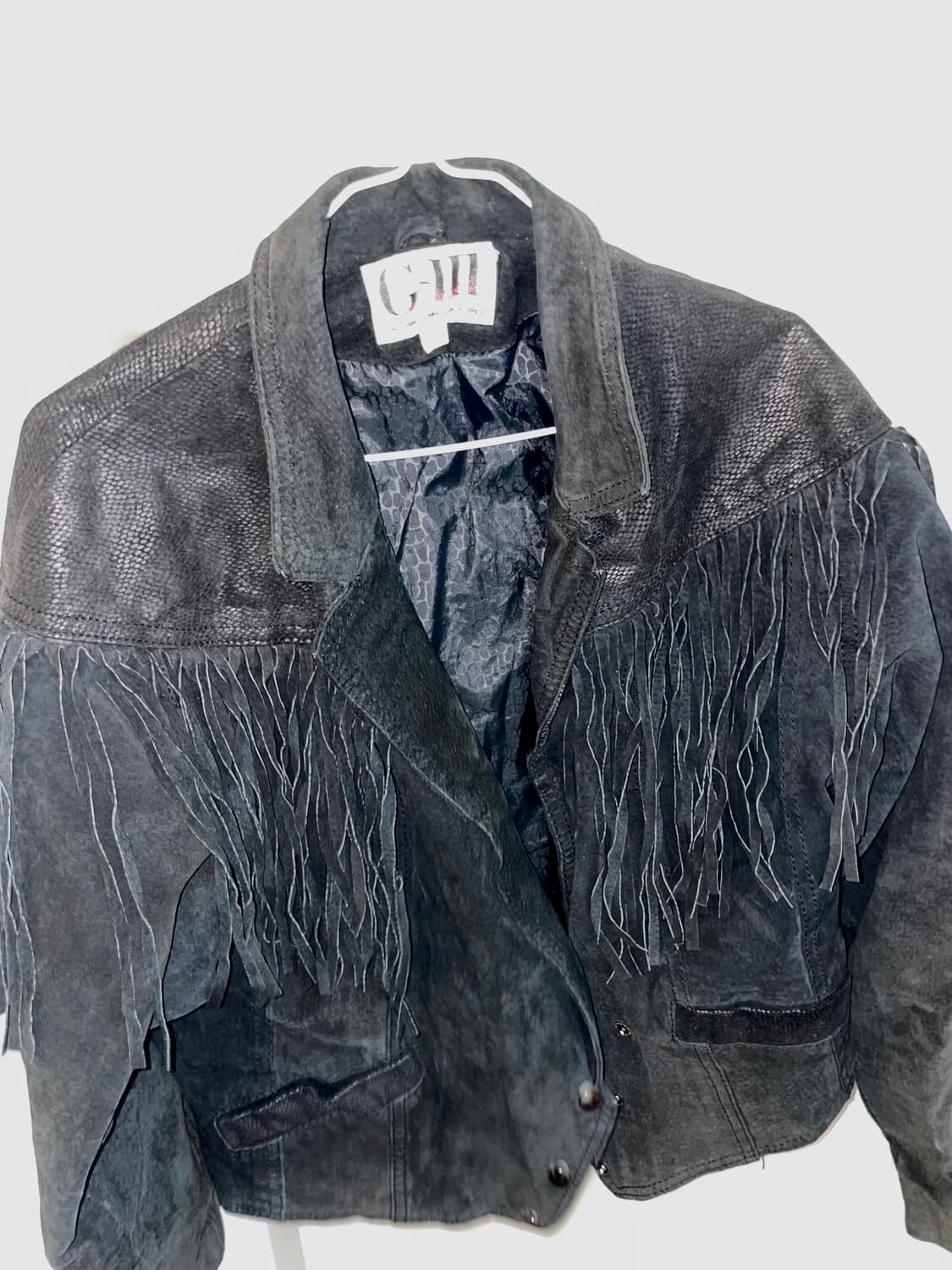 프린지 레더 가죽 자켓 상품이미지1