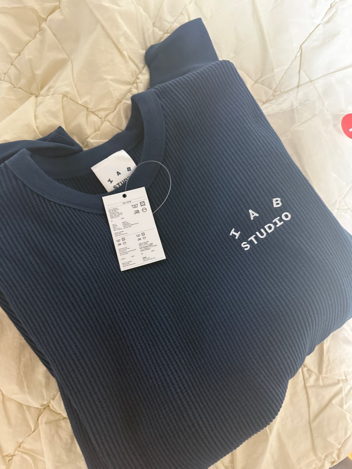 아이앱 스튜디오 와플 롱슬리브 네이비 L 새상품 상품이미지1