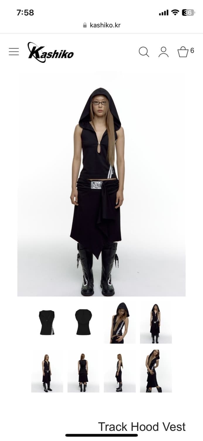 kashiko Track Hood vest 상품이미지4