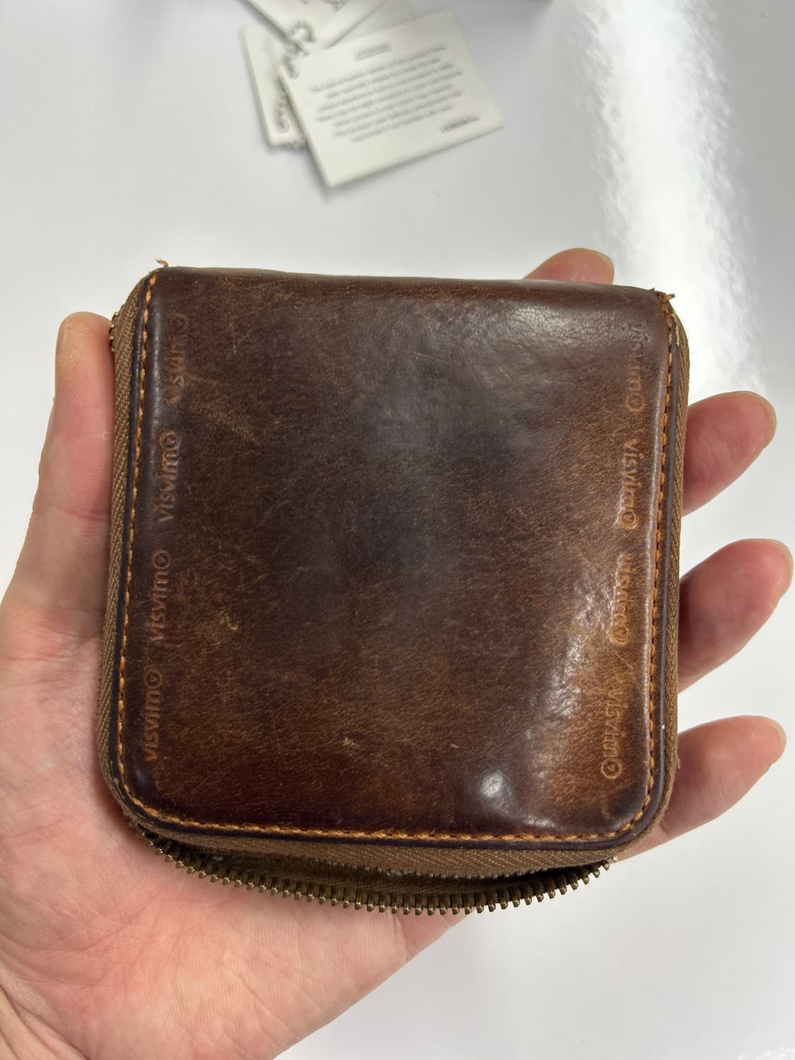 VISVIM 올드비즈빔 다크브라운 레더 바이폴드 지갑 상품이미지4